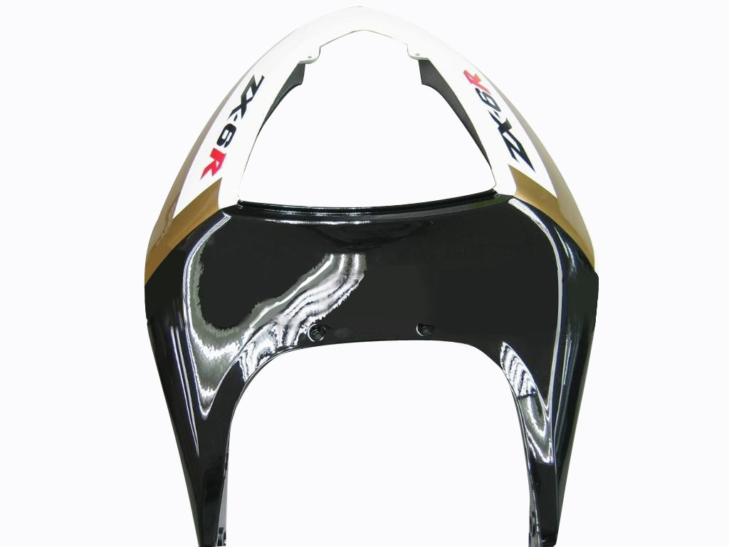 Fairings 2005-2006 Kawasaki ZX6R 636 Black White Yellow Playboy Generic