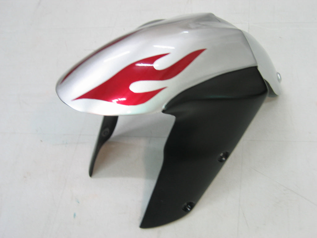 Fairings 2005-2006 Kawasaki ZX6R 636 Silver & Red Flame Ninja Generic