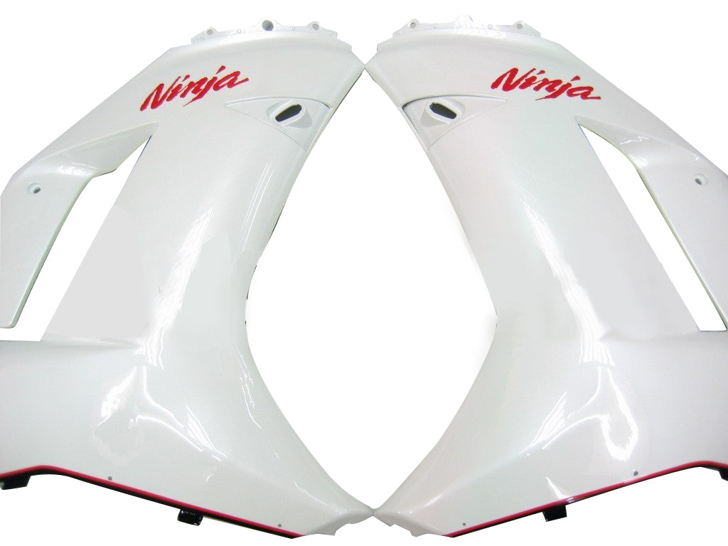 Fairings 2007-2008 Kawasaki ZX6R ZX636 White Red Black ZX6R Generic