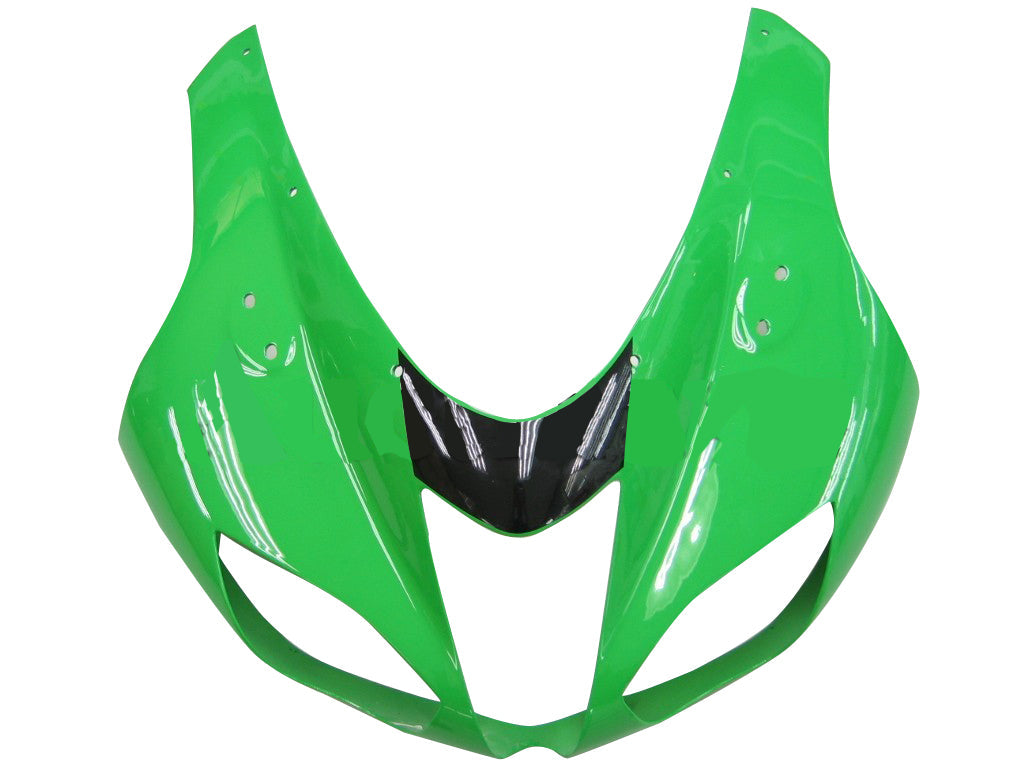 Fairings 2007-2008 Kawasaki ZX6R ZX636 Green Black Silver Ninja ZX6R Generic