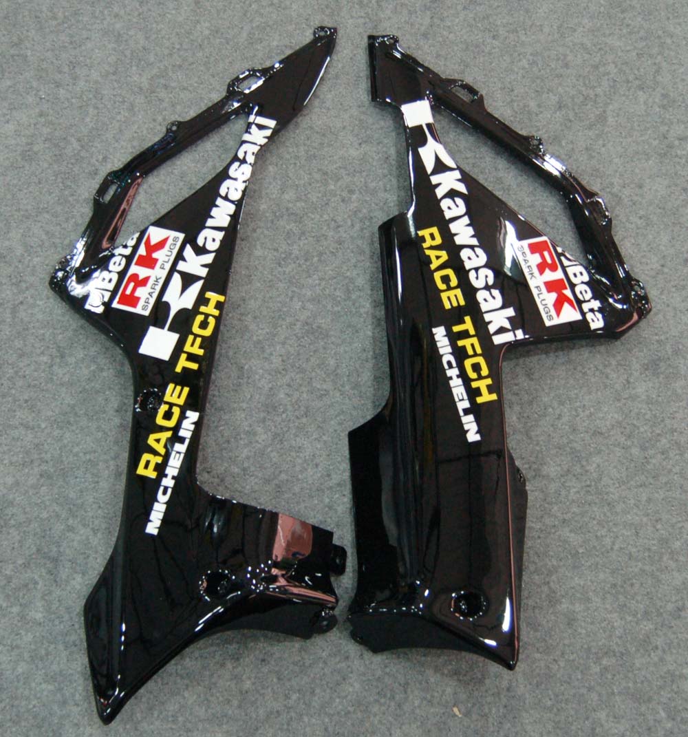 Fairings 2007-2008 Kawasaki ZX-R ZX636 Black Yellow Generic