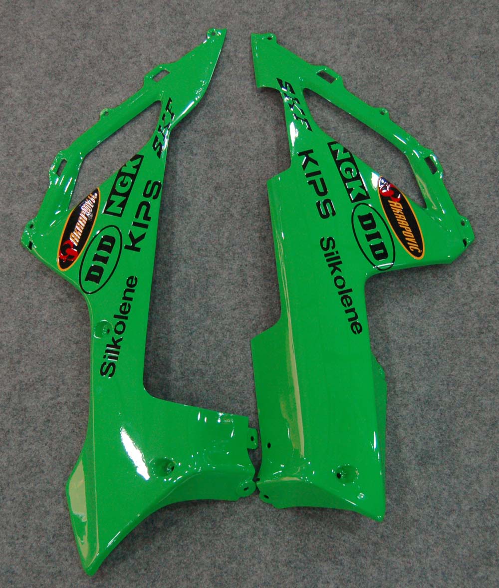 Fairings 2007-2008 Kawasaki ZX6R ZX636 Green Black ZX6R Generic