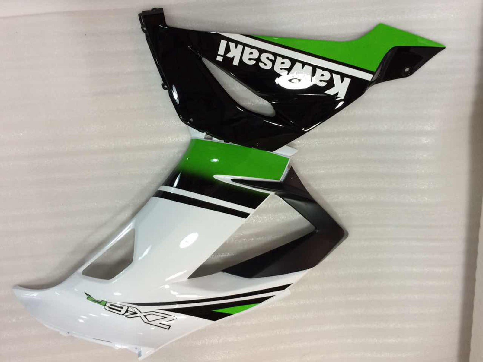 Fairings 2013-2018 Plastics Kawasaki ZX6R 636 Green White Ninja Generic