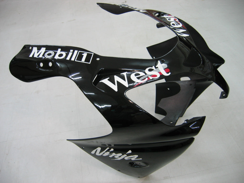 Fairings 2000-2001 Kawasaki ZX 9R Black White West ZX9R Generic