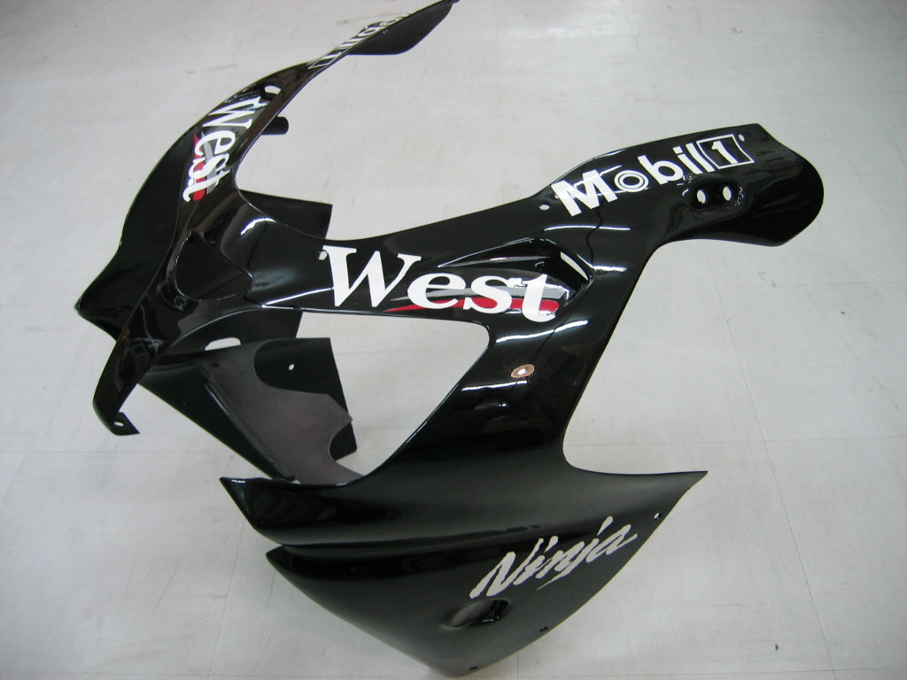 Fairings 2000-2001 Kawasaki ZX 9R Black White West ZX9R Generic