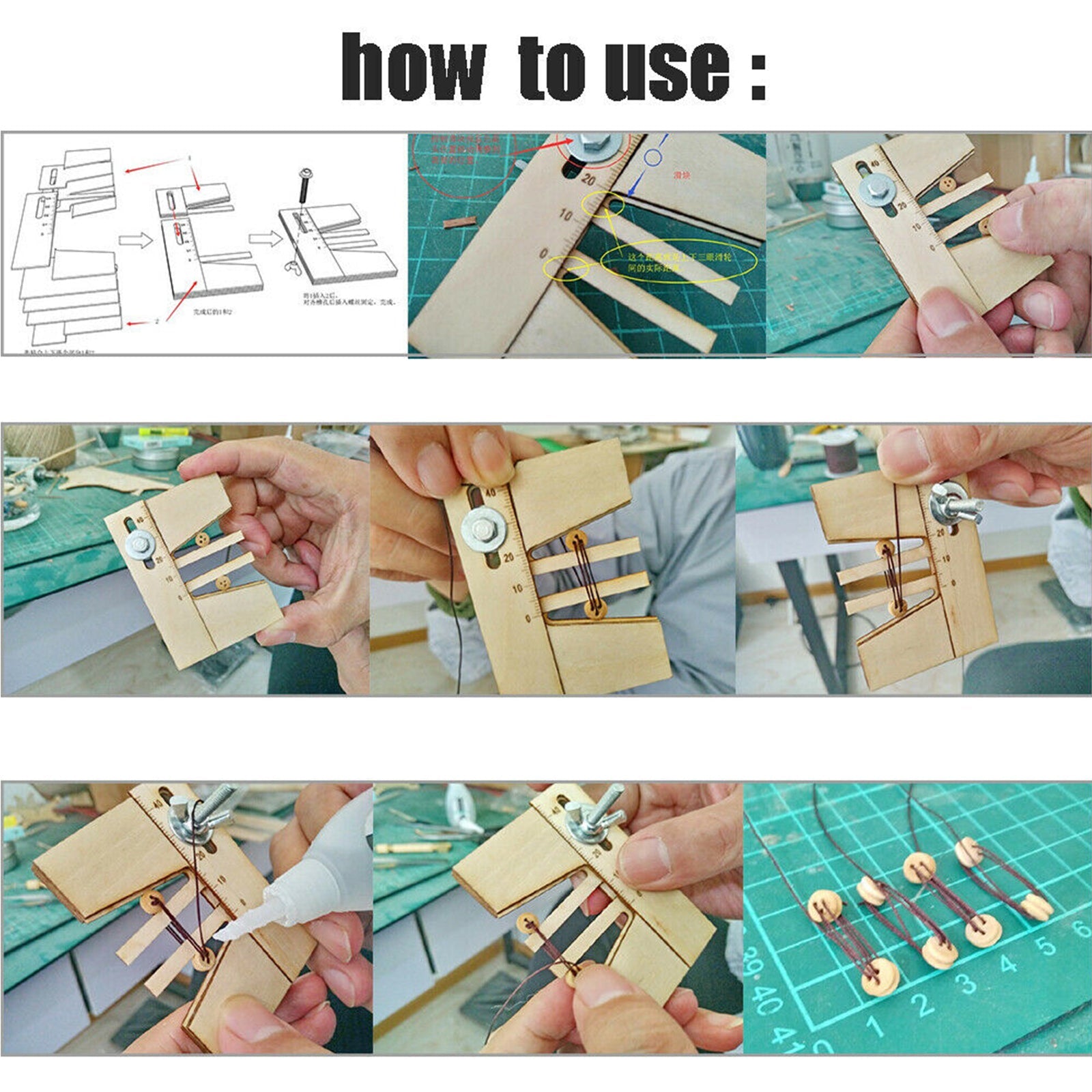Dead Eyes Mooring Tools Fix Tool for Wood Ship Model Kit Auxiliary Tool