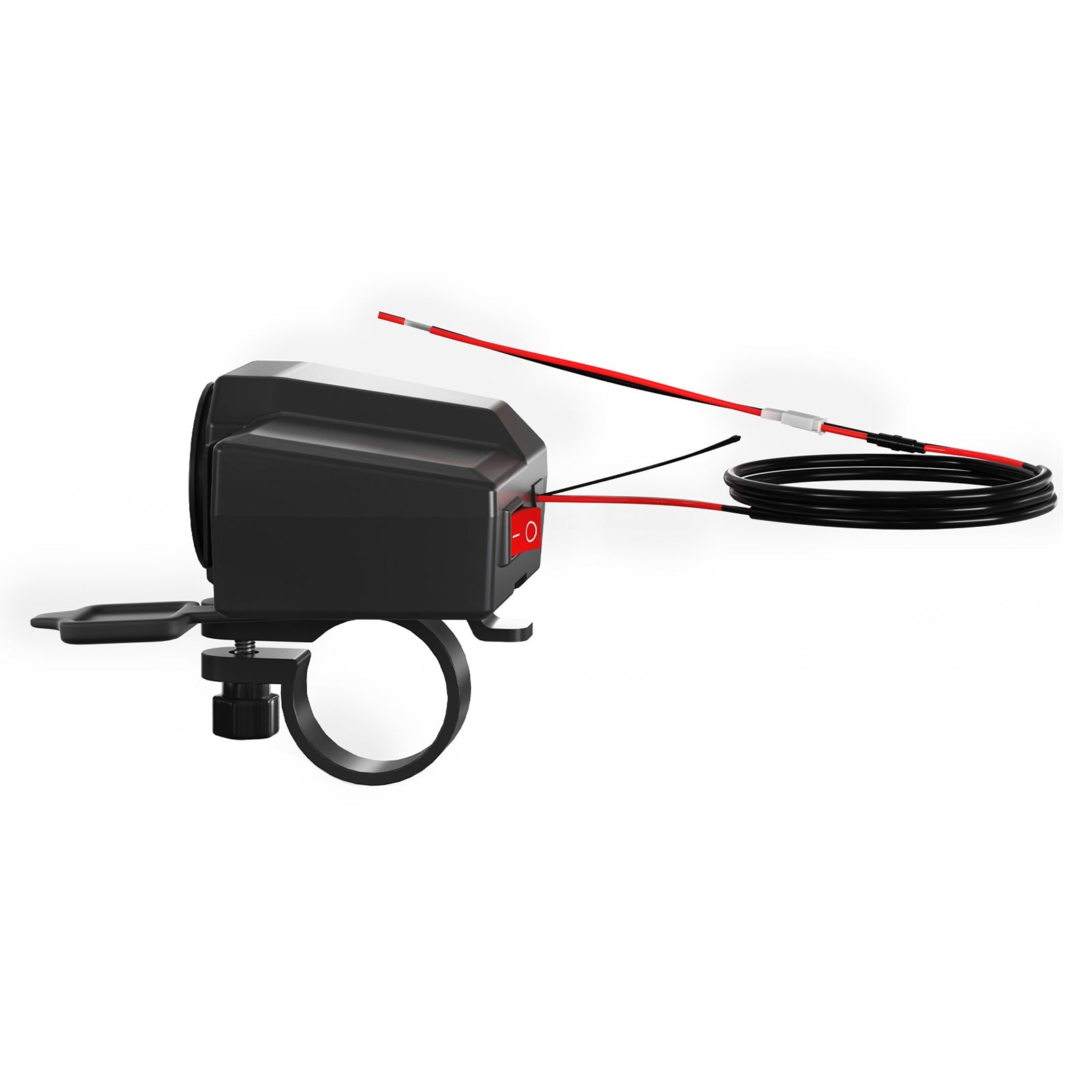 Qc3.0 전압계 휴대폰 충전 브래킷 온도계 오토바이 스쿠터용 BlackB 일반