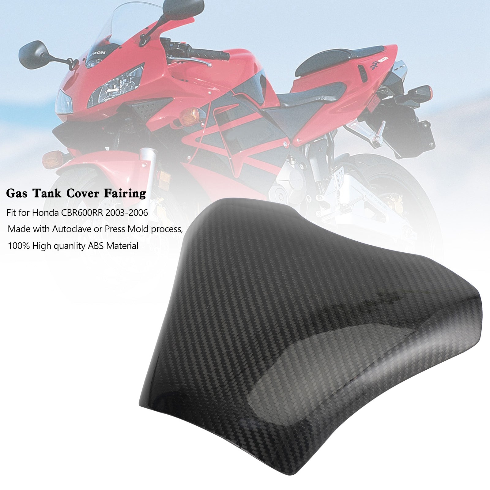 Honda CBR600RR 2003-2006 Carbon fiber Gas Tank Cover Panel Fairing Protector