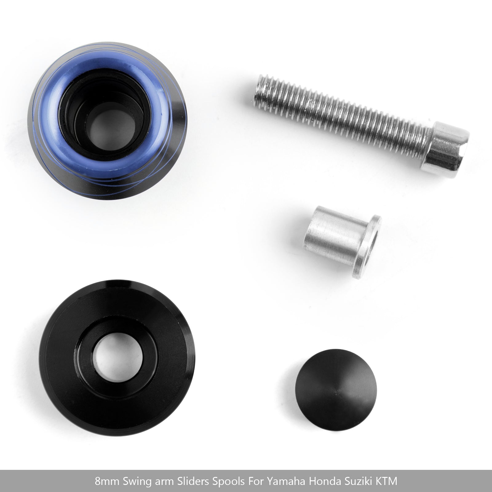 1Pair 8mm Moto CNC Swingarm Swing Arm Spools Spool Sliders For Suzuki Honda