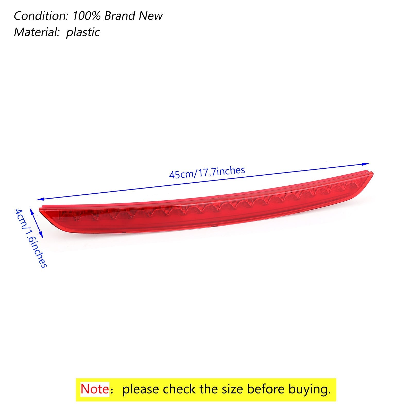 8J0945097 LED trasero Tercera 3RD Luz de freno Lámpara de freno para Audi MK2 TT 2007-2014 Genérico