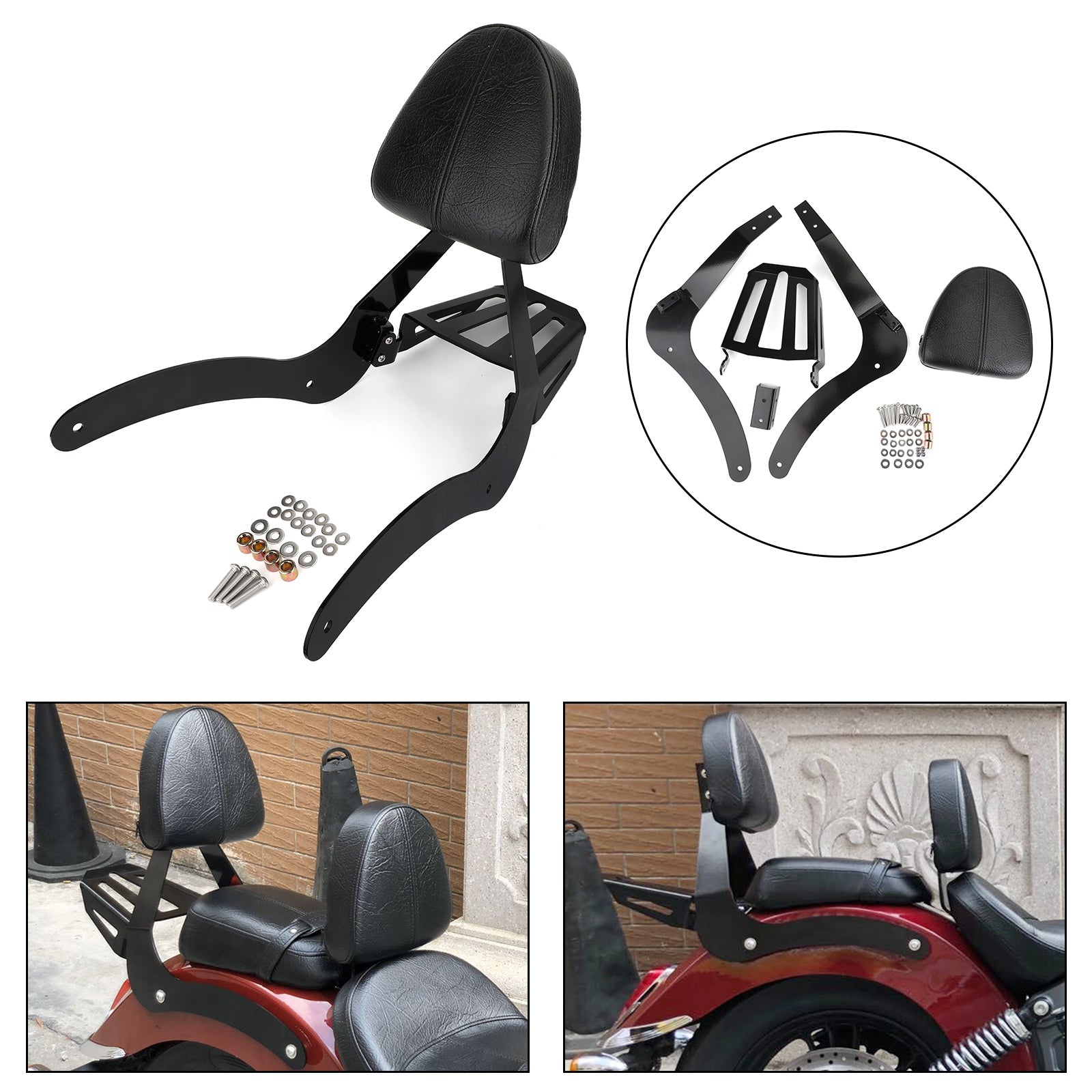 2014-2022 Indian Scout Sixty / Scout Passenger Sissy Bar Backrest Luggage Rack