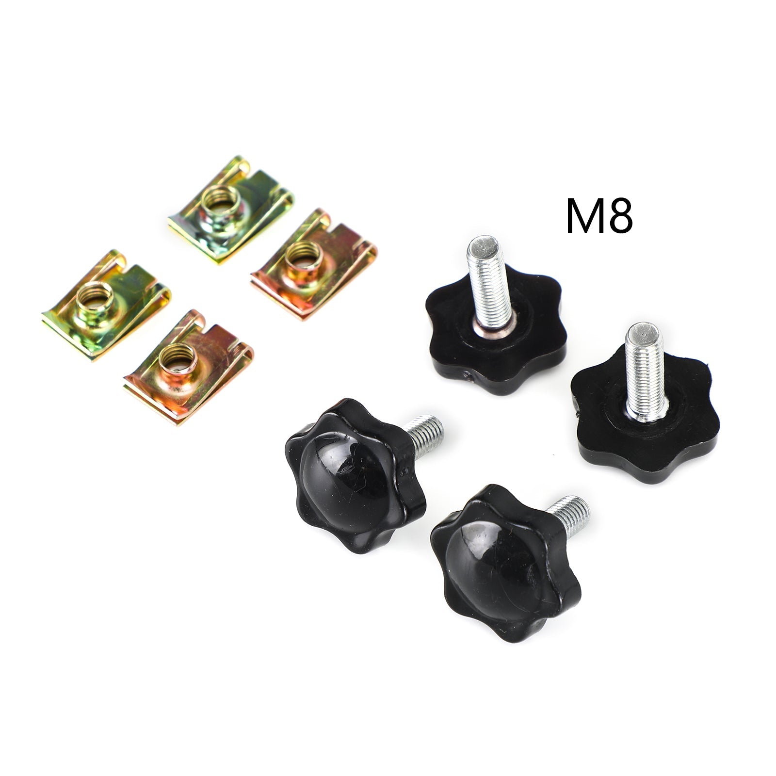 4Pcs Saddlebag Lever Lock Bolts&Nuts Kit Fits For Glide King Touring 96-19 Silver Generic