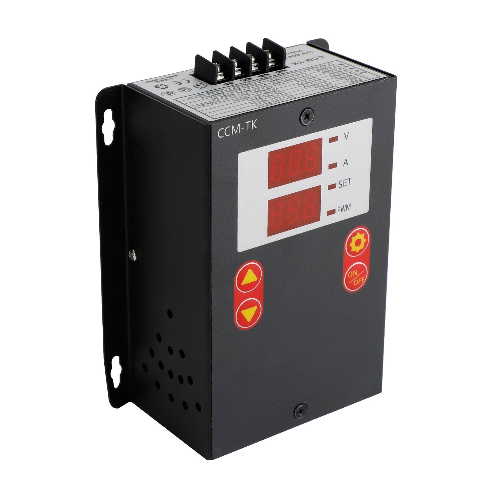 DC 12-80V 30A PWM Motor Speed Controller Soft-Start/Stop Voltage Ampere Meter