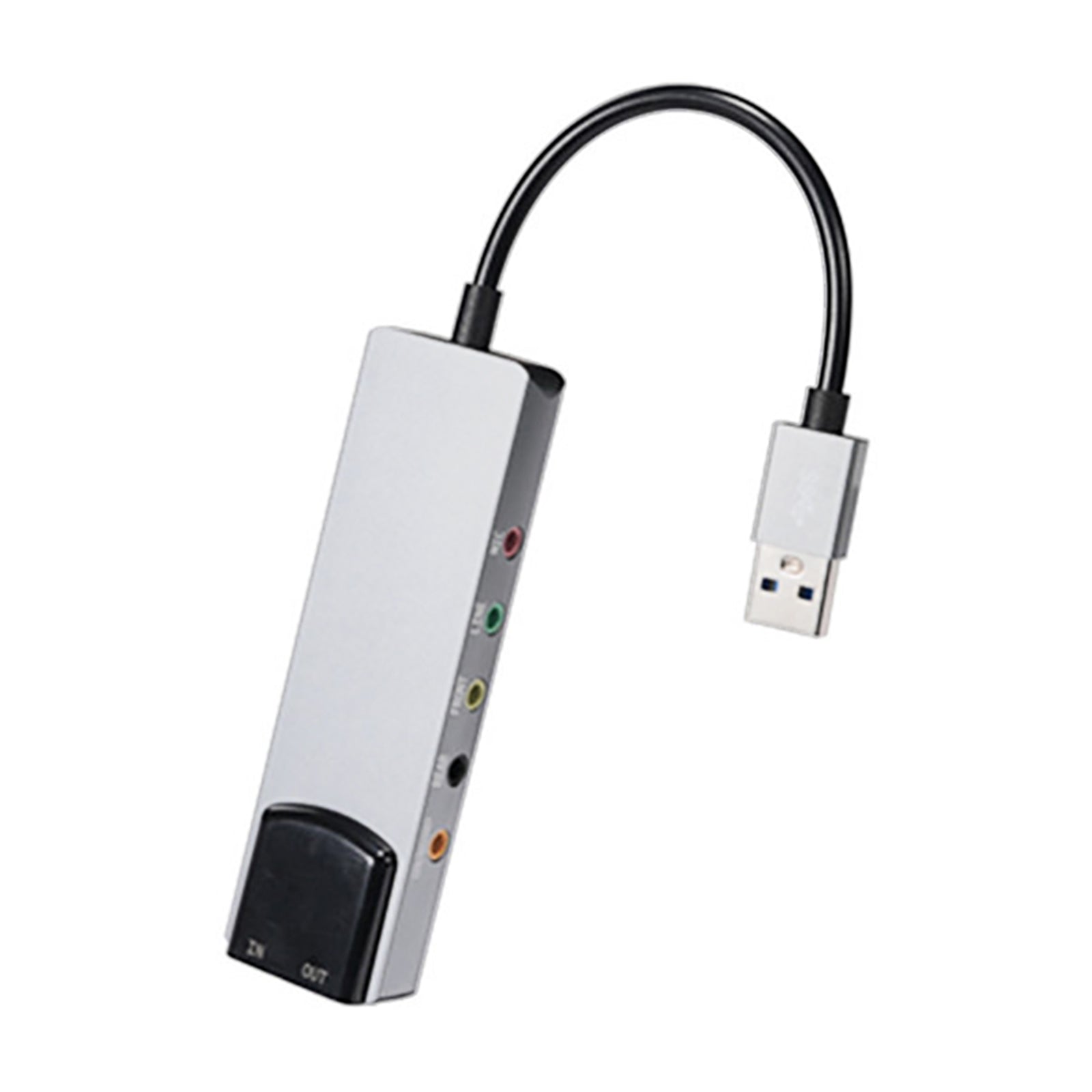 New aluminum alloy USB optical fiber SPDIF sound card computer external multi-function supports AC-3 DTS 5.1 channel