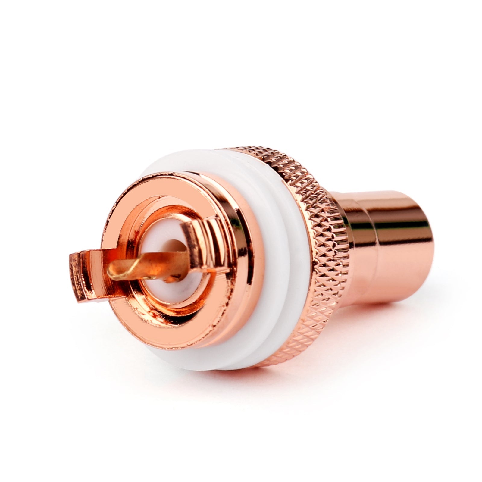 4PCS White RCA Female Socket Chassis Connector High Quality Copper Jack