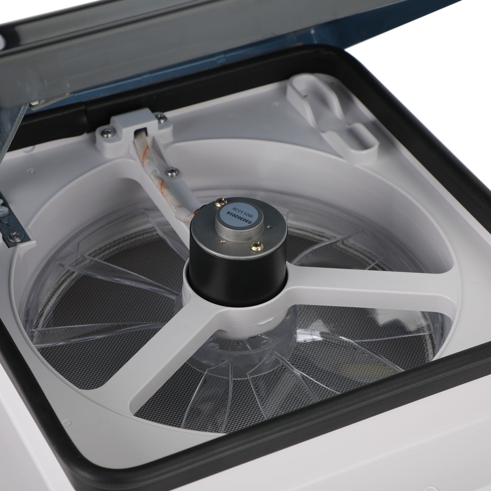 11" RV Caravan Roof Vent 3-Speed Motor RV Fan 12V Skylight With LED Light