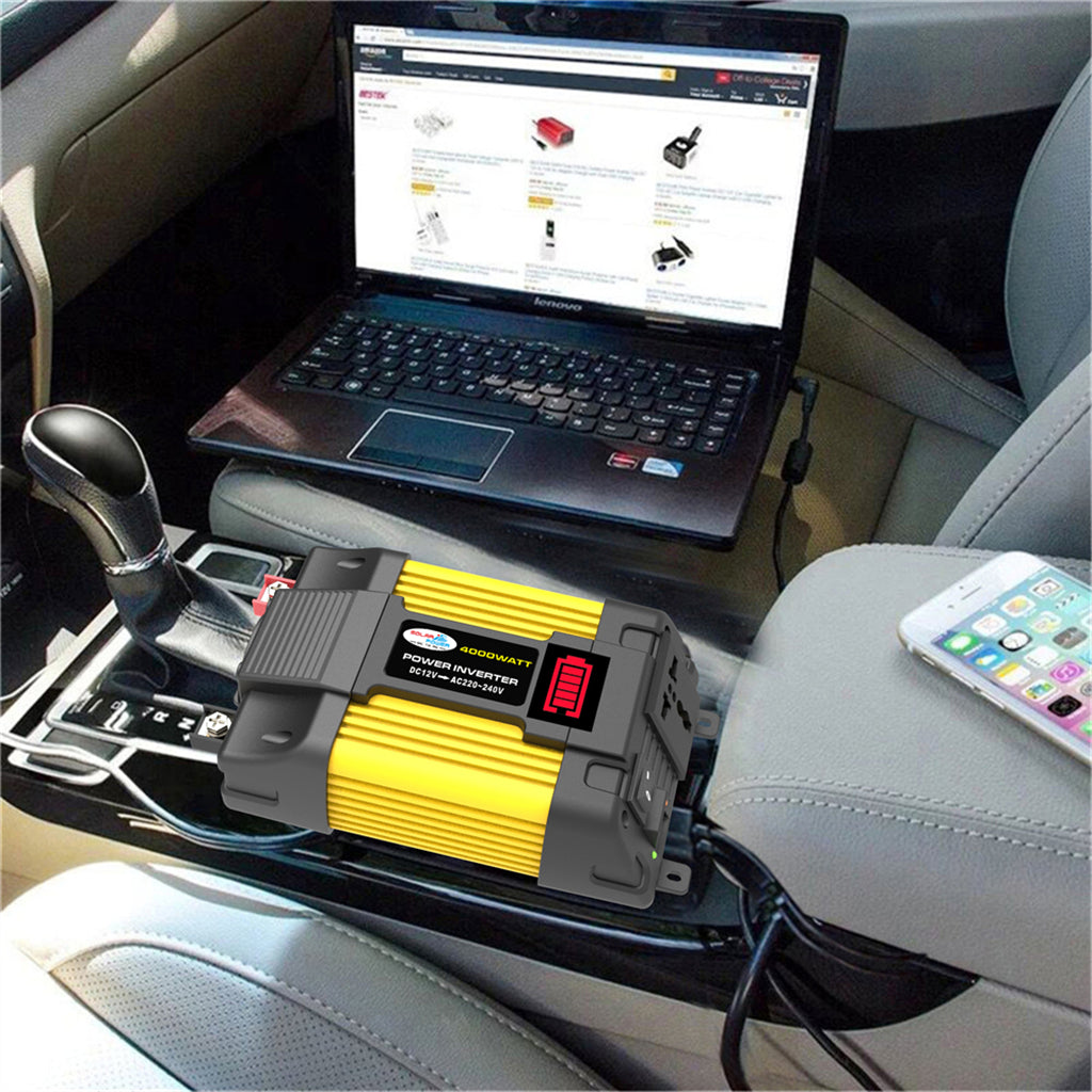 4000W 차량용 사인파 인버터 (LED 디스플레이 포함) DC 12V ~ AC 220V 인버터