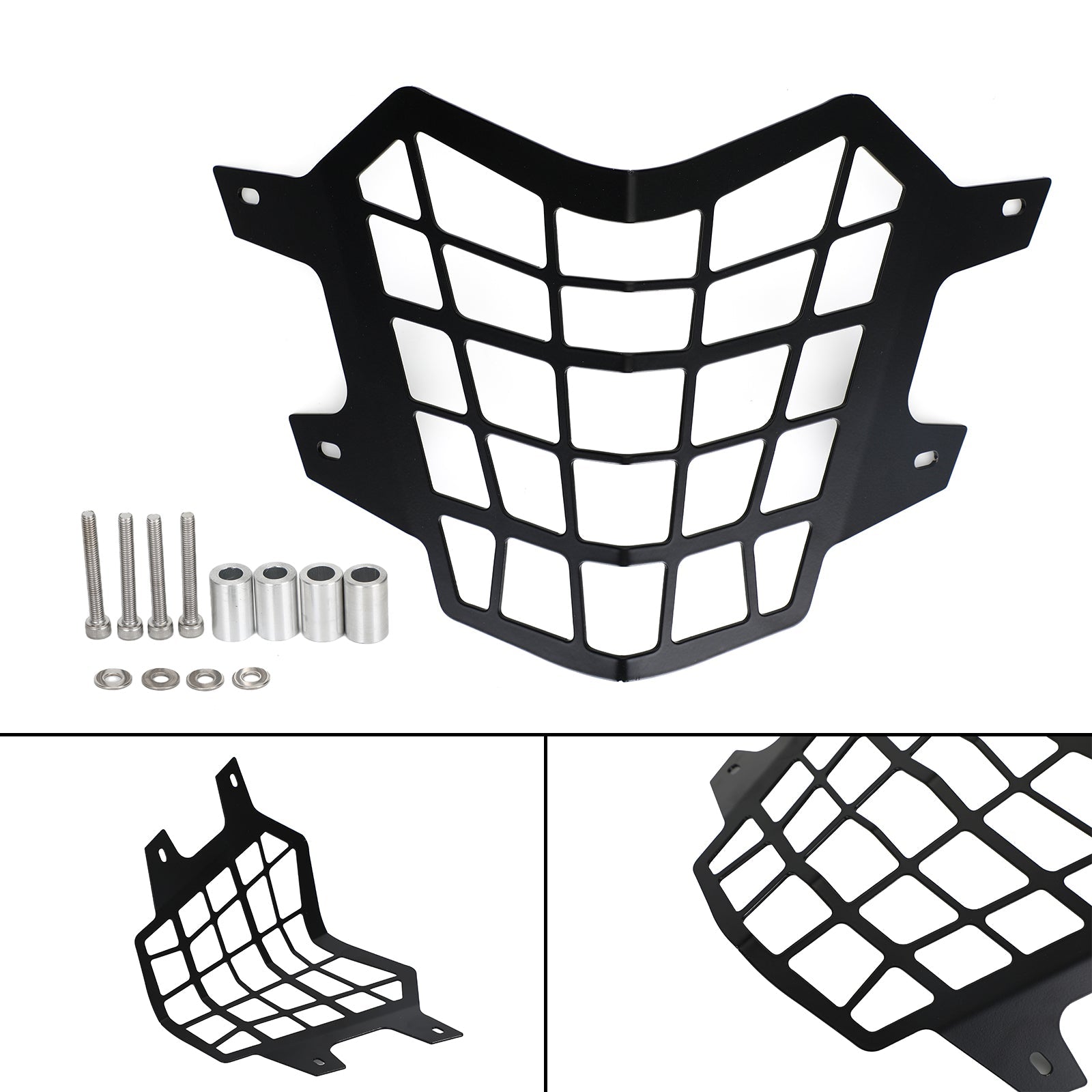 Headlight Guard Protector Cover Kit Black Fit For Yamaha Tenere 700 Xtz700 19-21 Generic