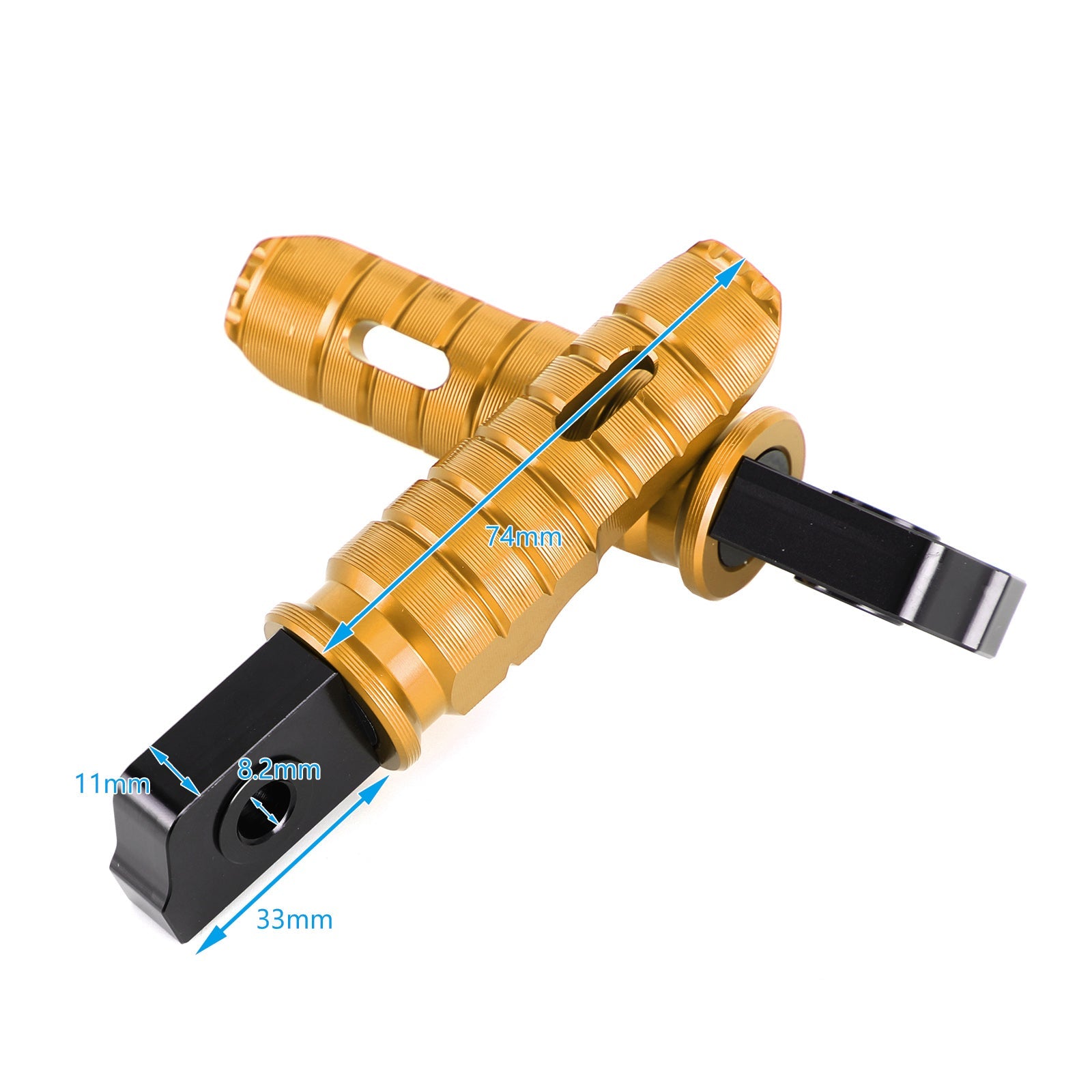 Reposapiés delanteros Pie Peg para Aprilia GPR 125 150 250 APR150 RS125 TUONO125 Genérico