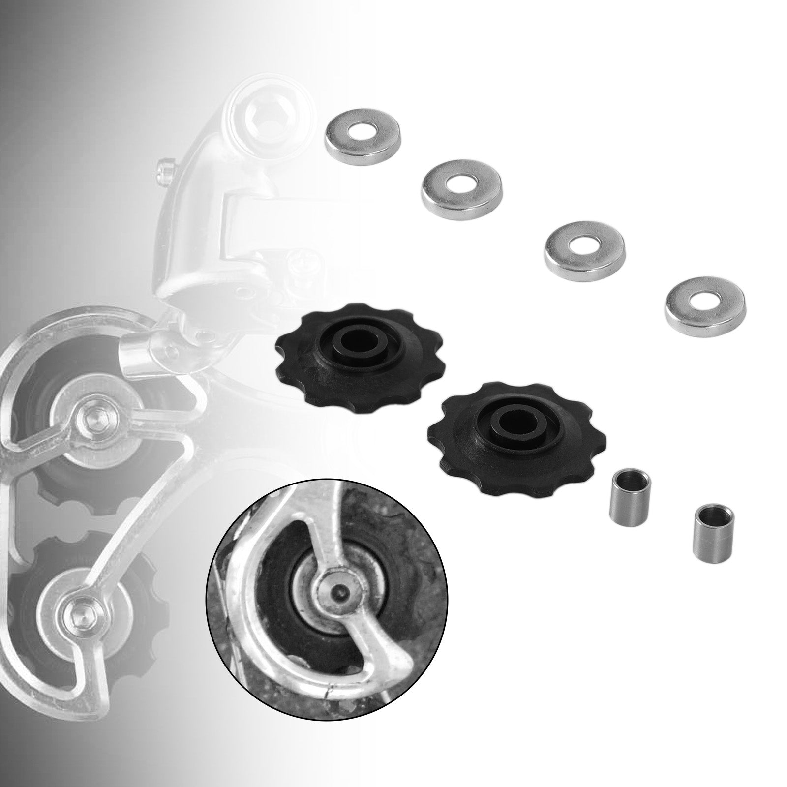 6mm Derailleur Jockey Wheel Pulley Conversion Kit For Vintage Simplex Suntour