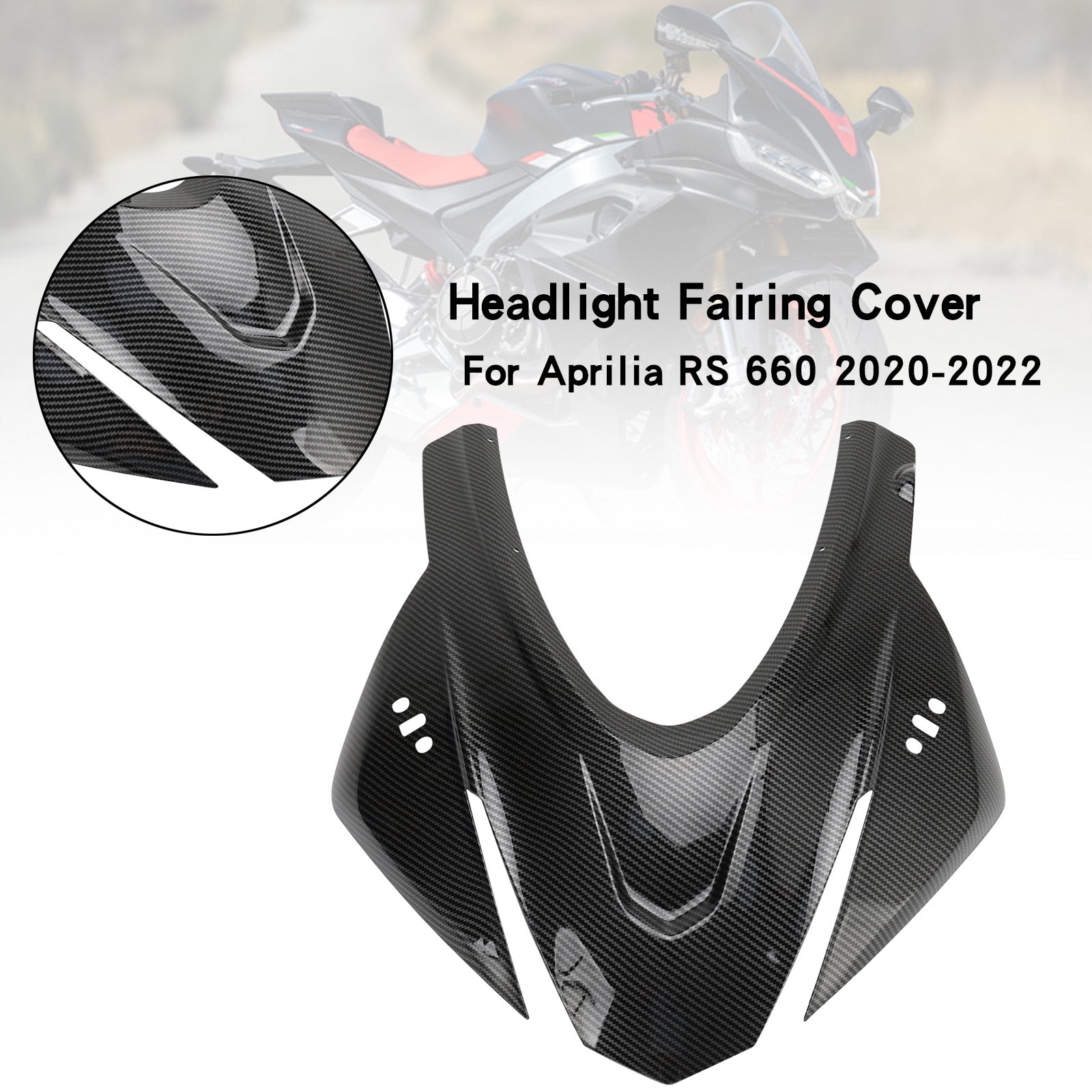 Aprilia RS 660 2020-2024 Carbon Front Headlight Hood Nose Fairing Cover
