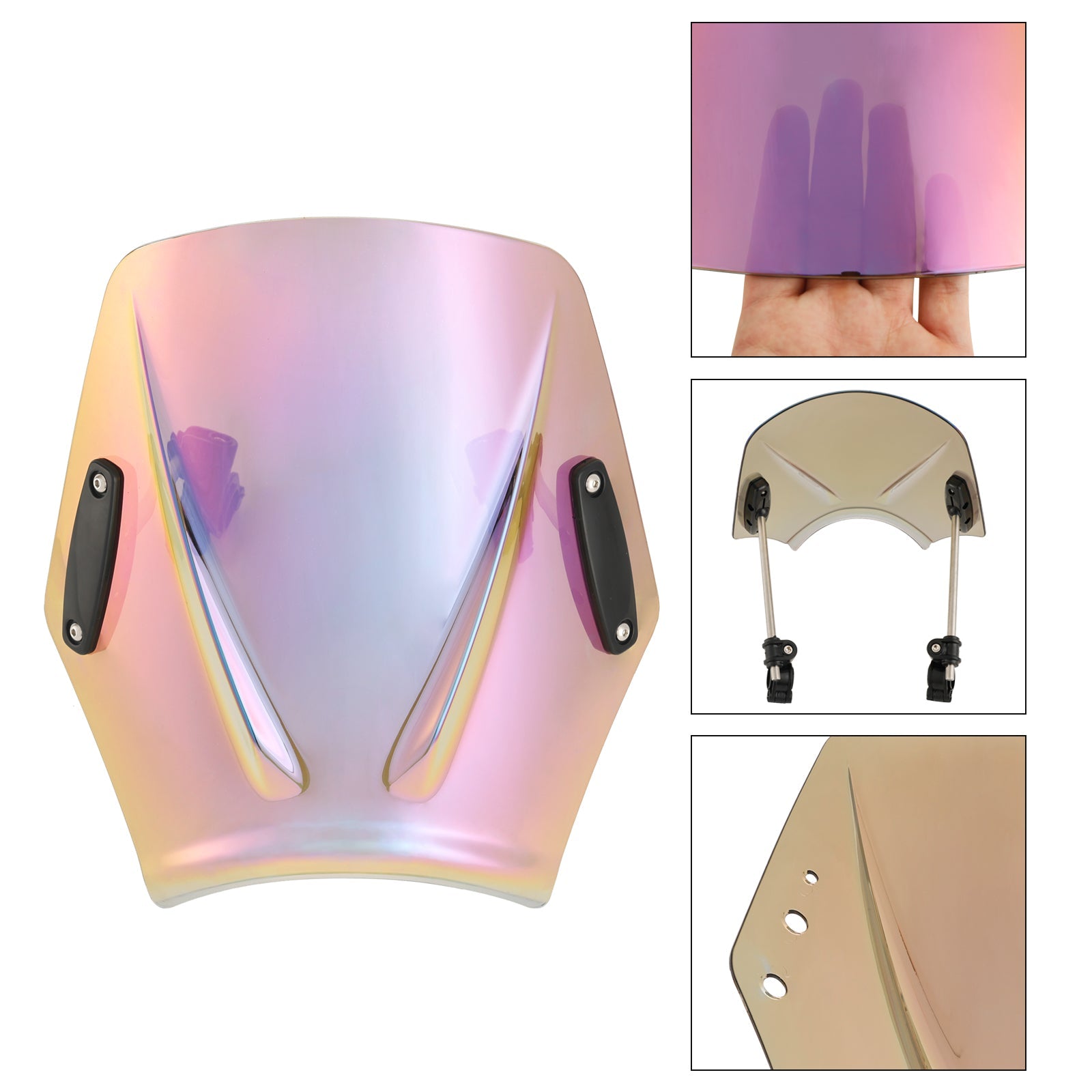 Windshield WindScreen Universal fits for Motorcycle with 22mm / 7/8" handlebar