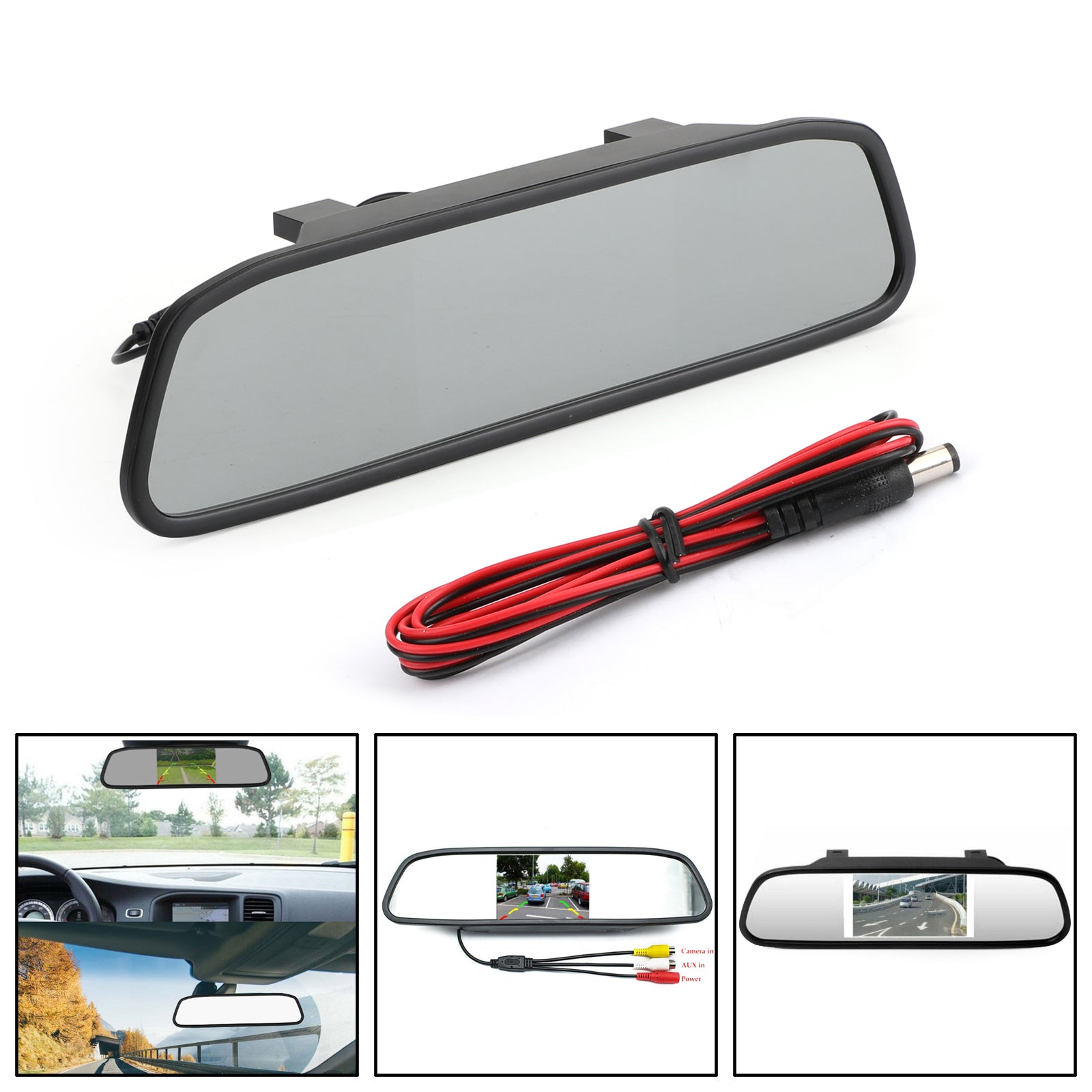 4.3 inch TFT NTSC PAL LCD Mirror 4.3" Car Monitor Night Vision Parking Assist