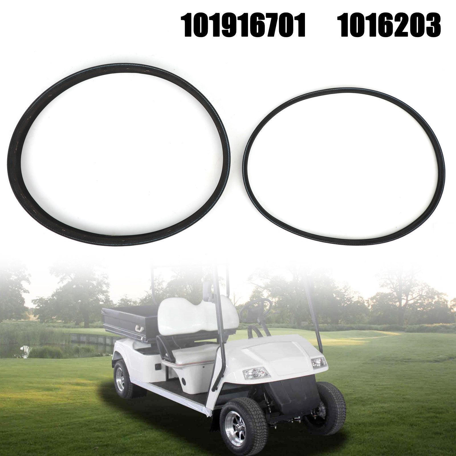 Starter Generator Belt Drive Belt for DS Golf Club Car FE290 FE350 1997 1016203 CLUB CAR STARTER GENERATOR & DRIVE BELT 1997-UP DS & PRECEDENT 101916701 1016203 Starter Generator Drive Belt for Club Car 1997-UP DS Precedent 101916701 1016203 Generic