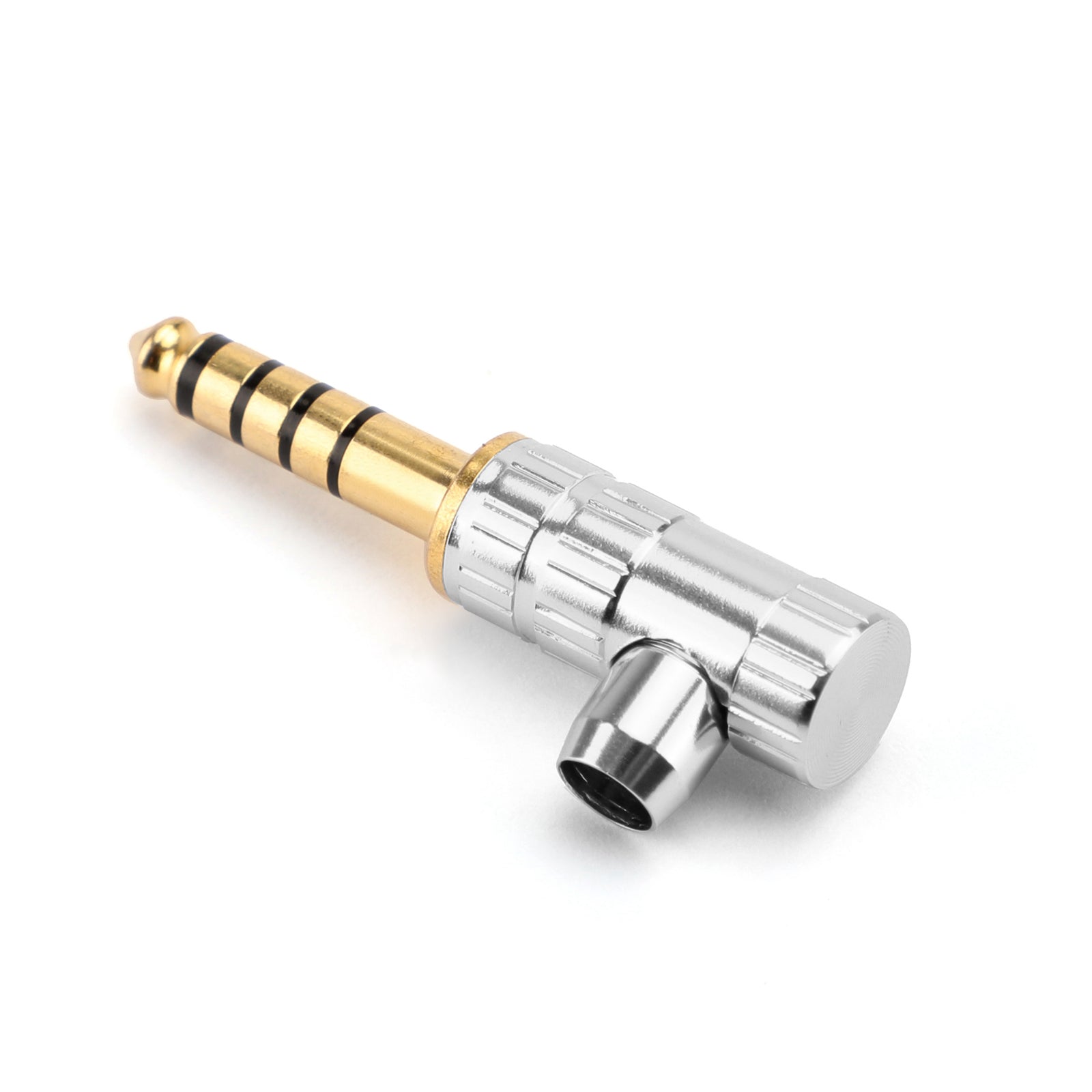 4PCS 4.4mm 5 Pole Right Angle Plug Audio Connector For SONY NW-WM1Z/A Silver