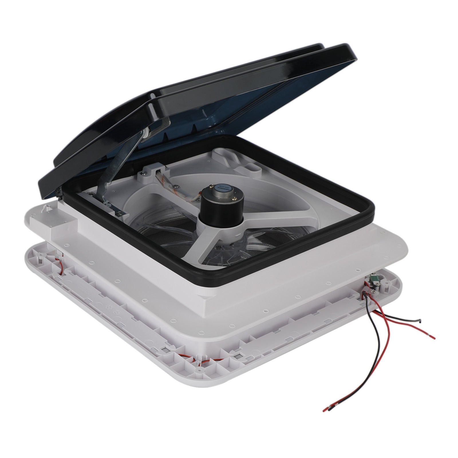 11" RV Caravan Roof Vent 3-Speed Motor RV Fan 12V Skylight With LED Light