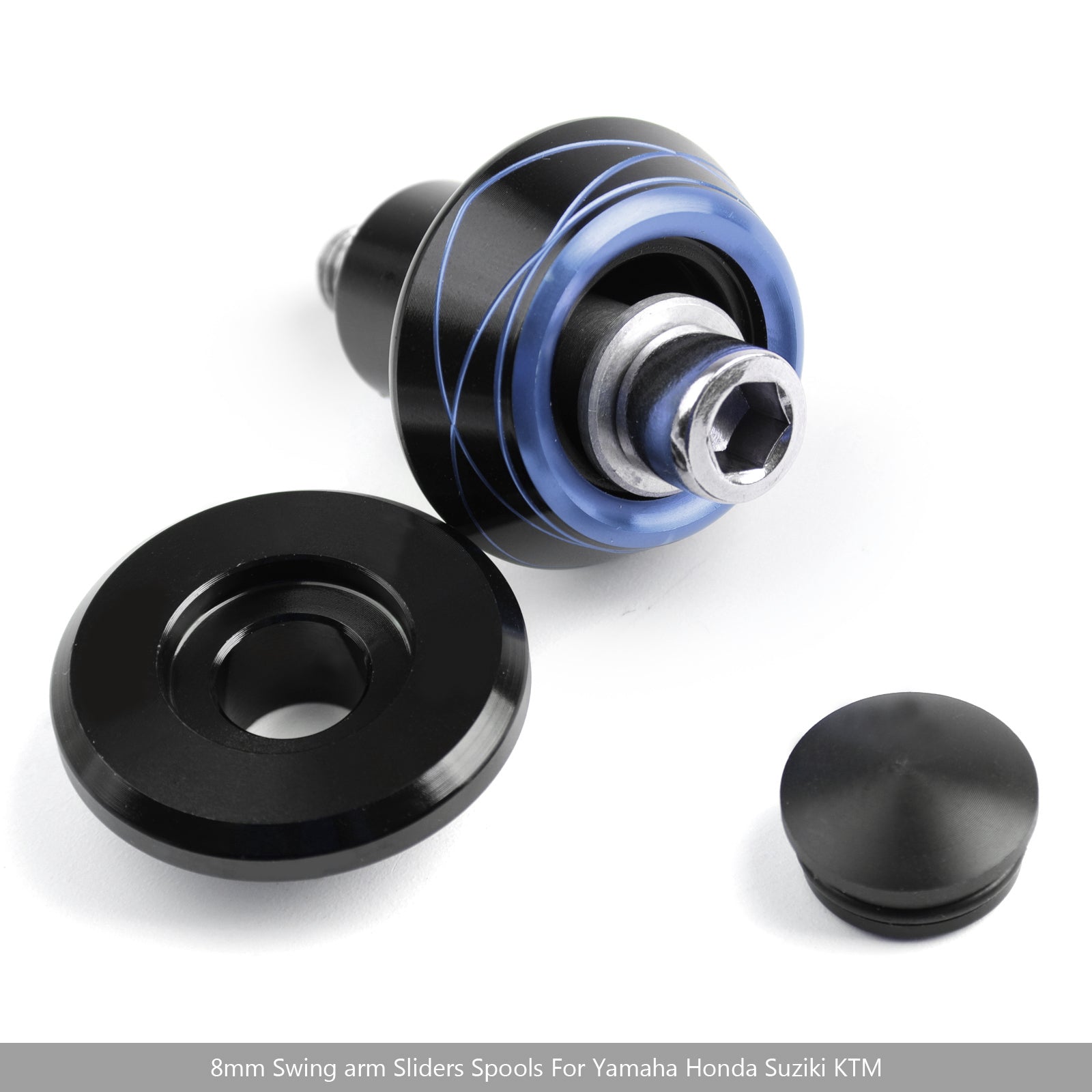 1Pair 8mm Moto CNC Swingarm Swing Arm Spools Spool Sliders For Suzuki Honda
