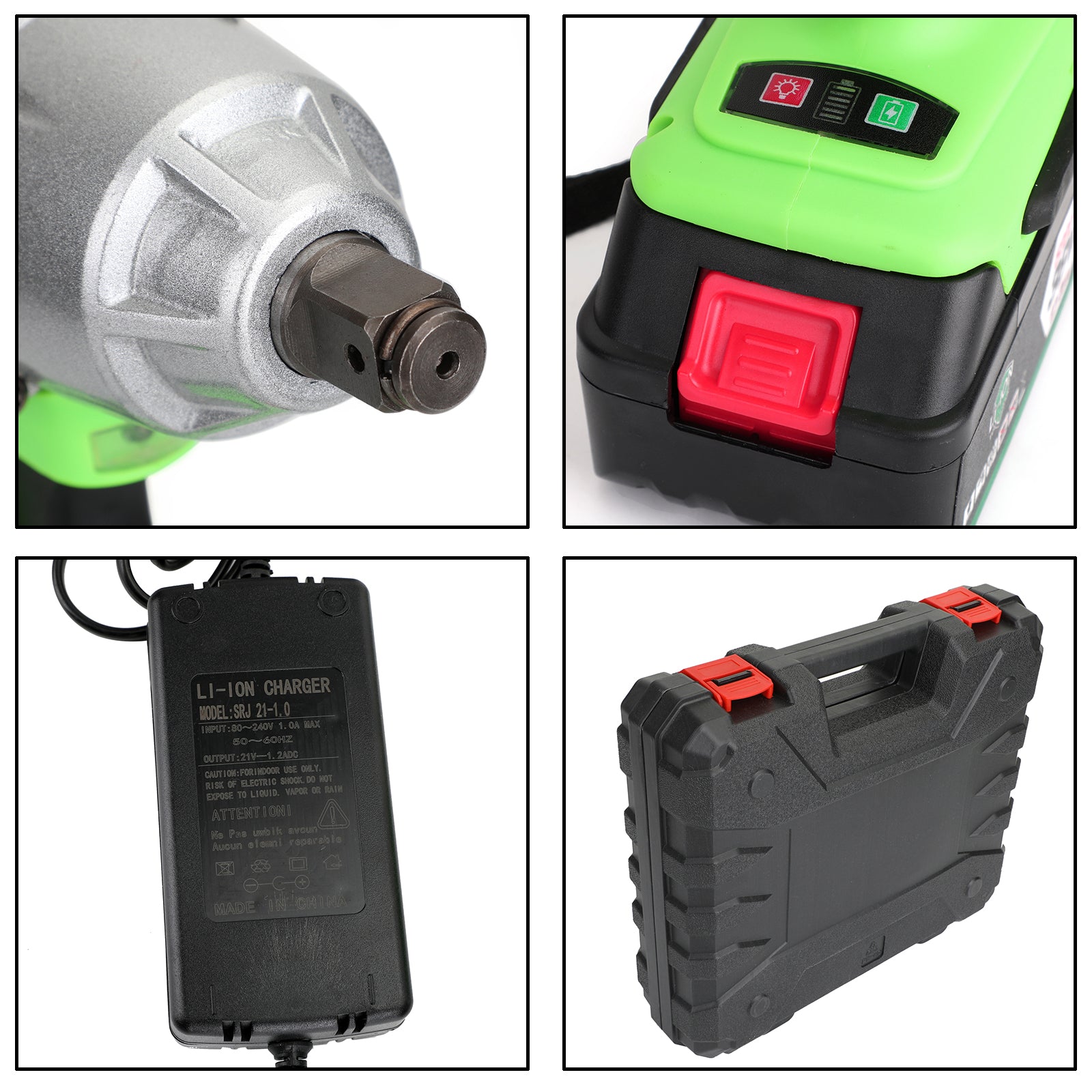 6000mAh 리튬이온 배터리가 포함된 36VF 전기 무선 임팩트 렌치 토크 드릴 도구