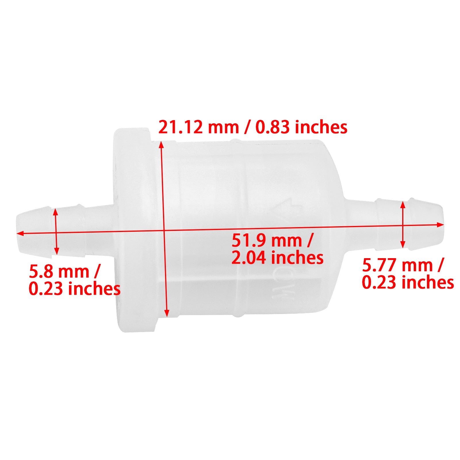 In Line Fuel Filter for Yamaha 2-stroke / 4-stroke 4HP 5HP 6HP 8HP 9.9HP 68T-24251-01