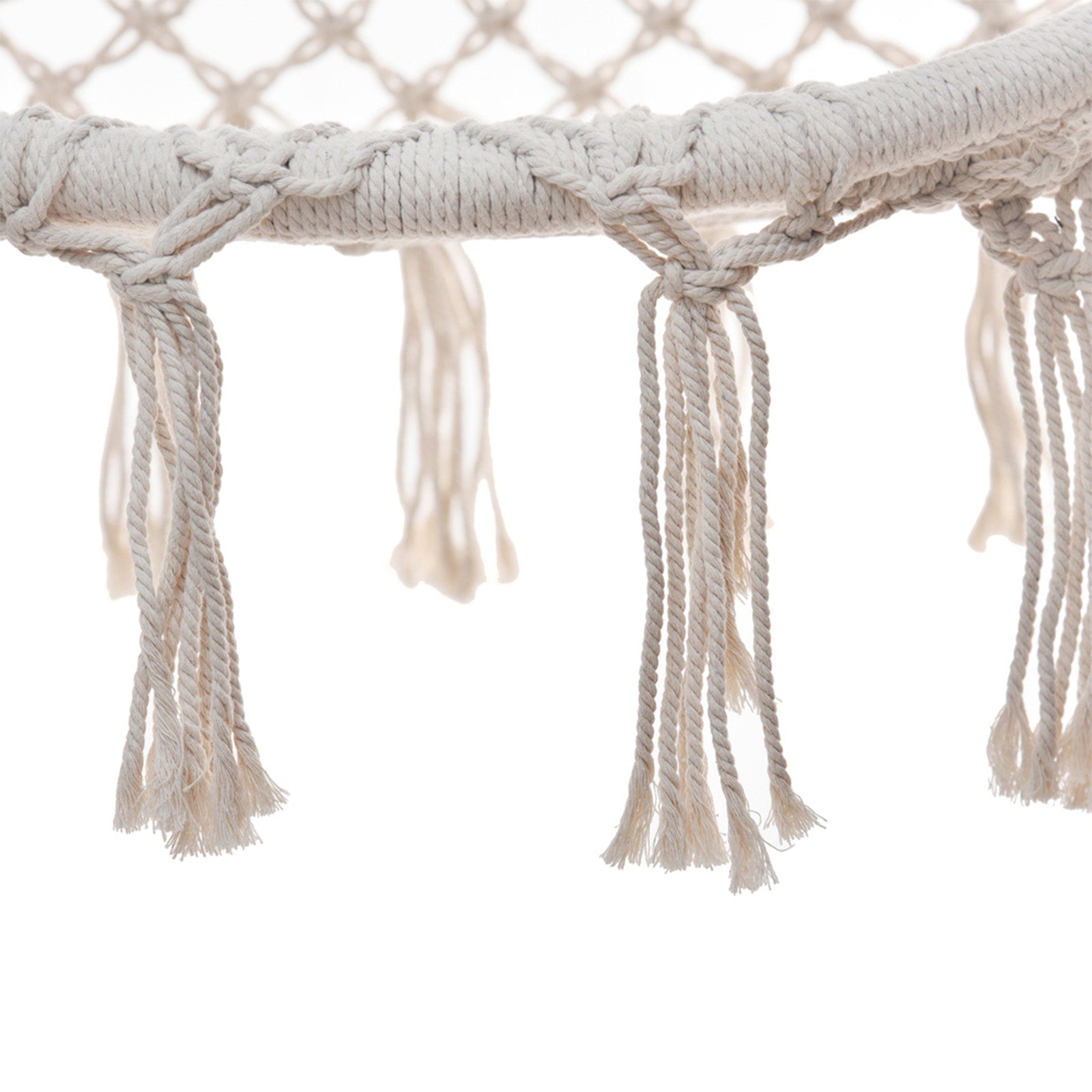 Hammock Chair Rope Hanging Swing Round Indoor Ourdoor Patio Bedroom Hammock