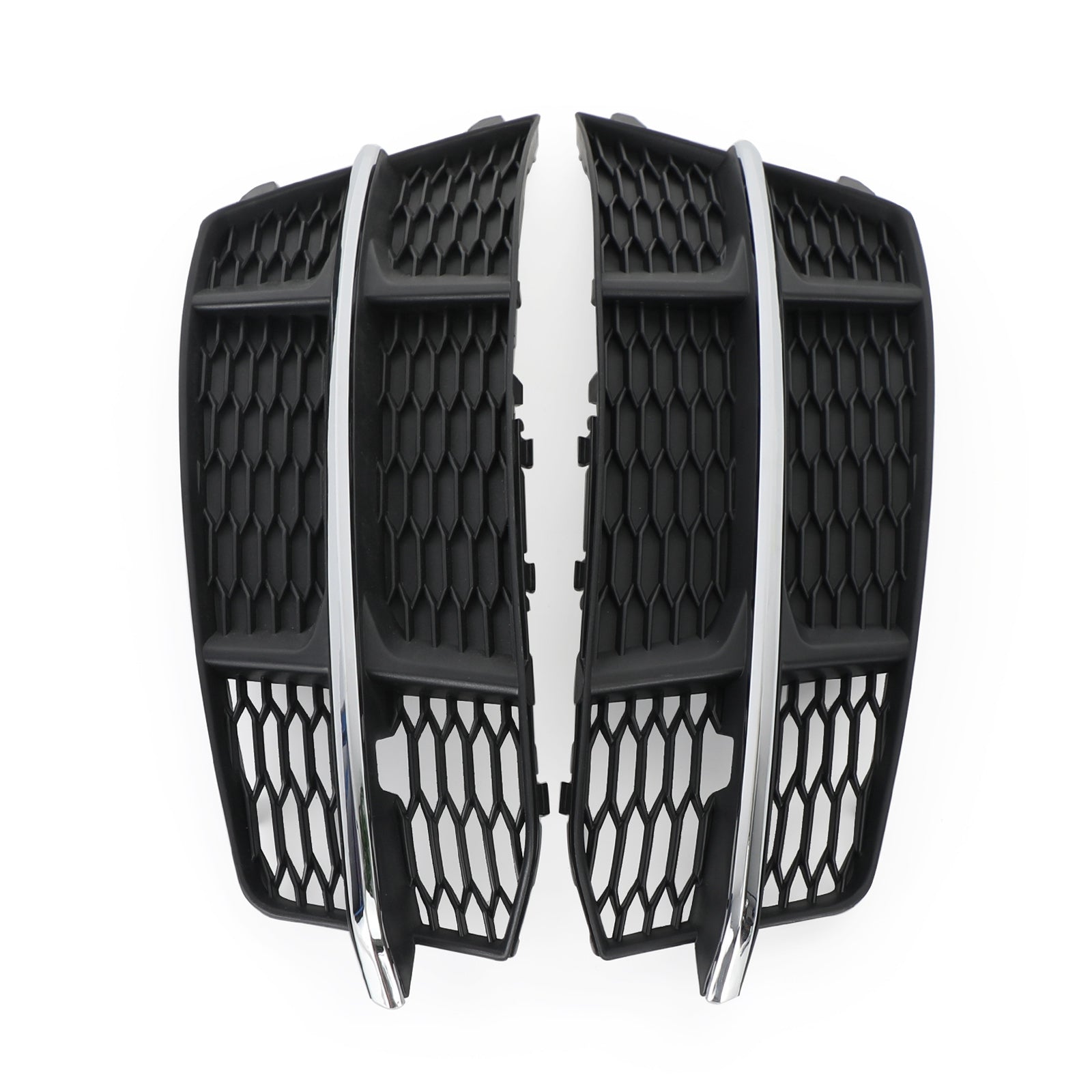 Rejilla inferior para parachoques delantero, compatible con Audi A6 C7 S-Line 2016-2018, color negro cromado genérico