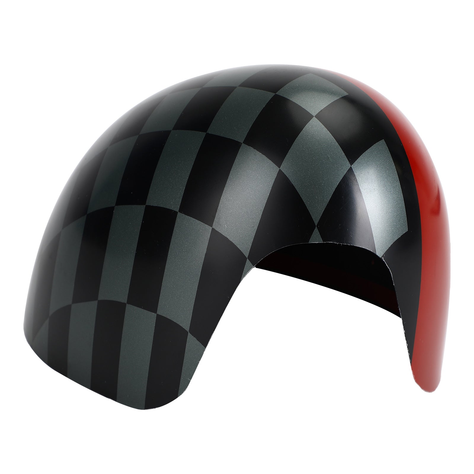 Black/Grey checkered Red Mirror Cover for MINI Cooper Hardtop F55 F56 Generic