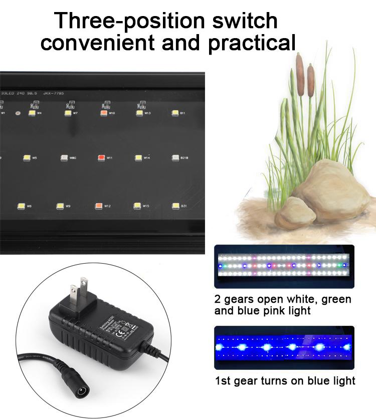 12''-48'' LED Light Aquarium Fish Tank 0.5W Full Spectrum Plant Marine Generic