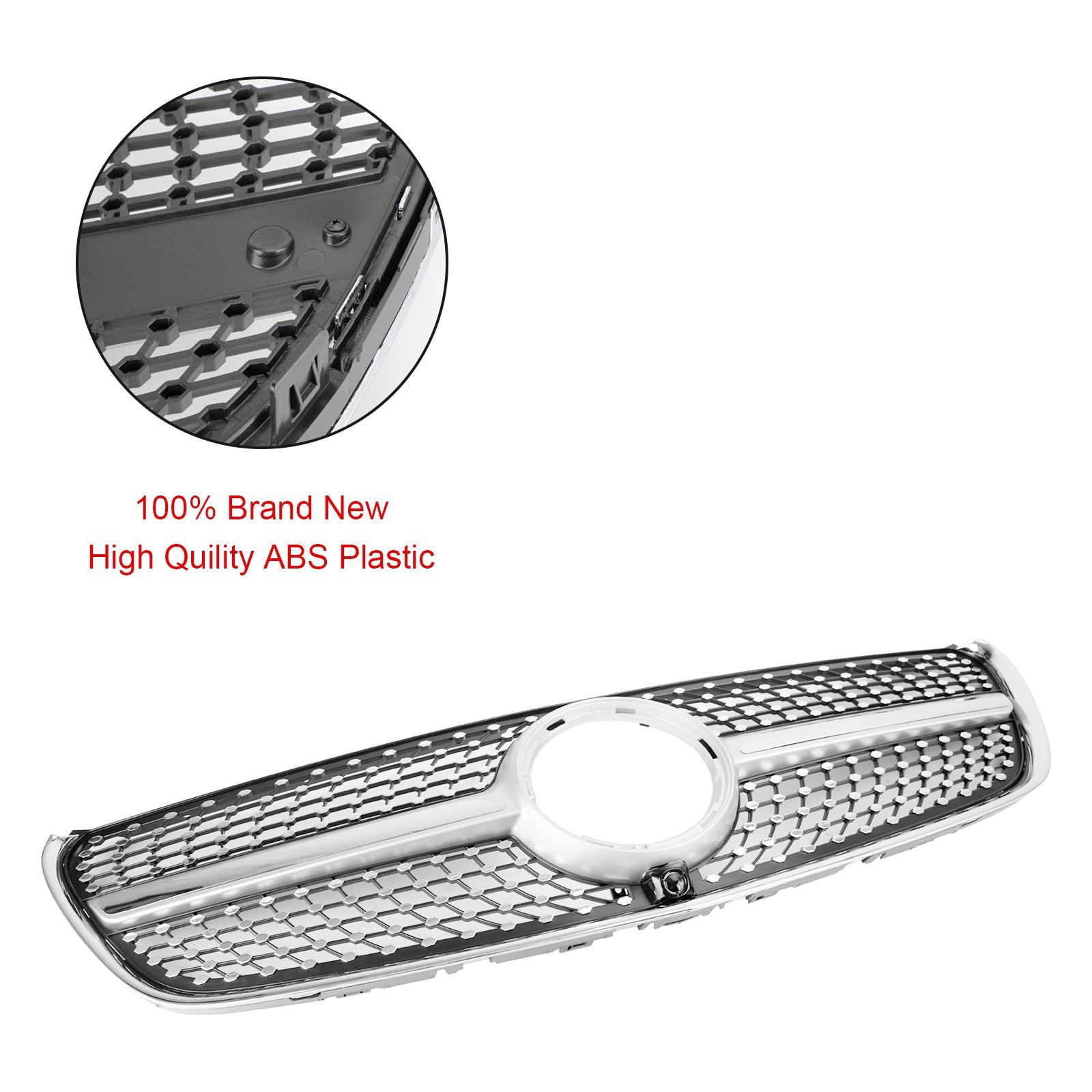 Mercedes Benz Clase V W447 2014-03.2019 Parrilla superior delantera de diamante