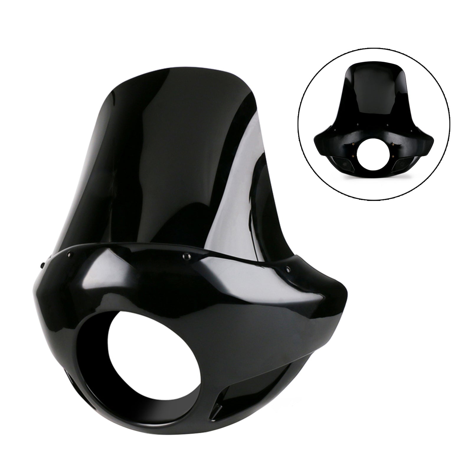 35mm-49mm Forks Most 5.75" Headlights Dyna Windshield Headlight Fairing