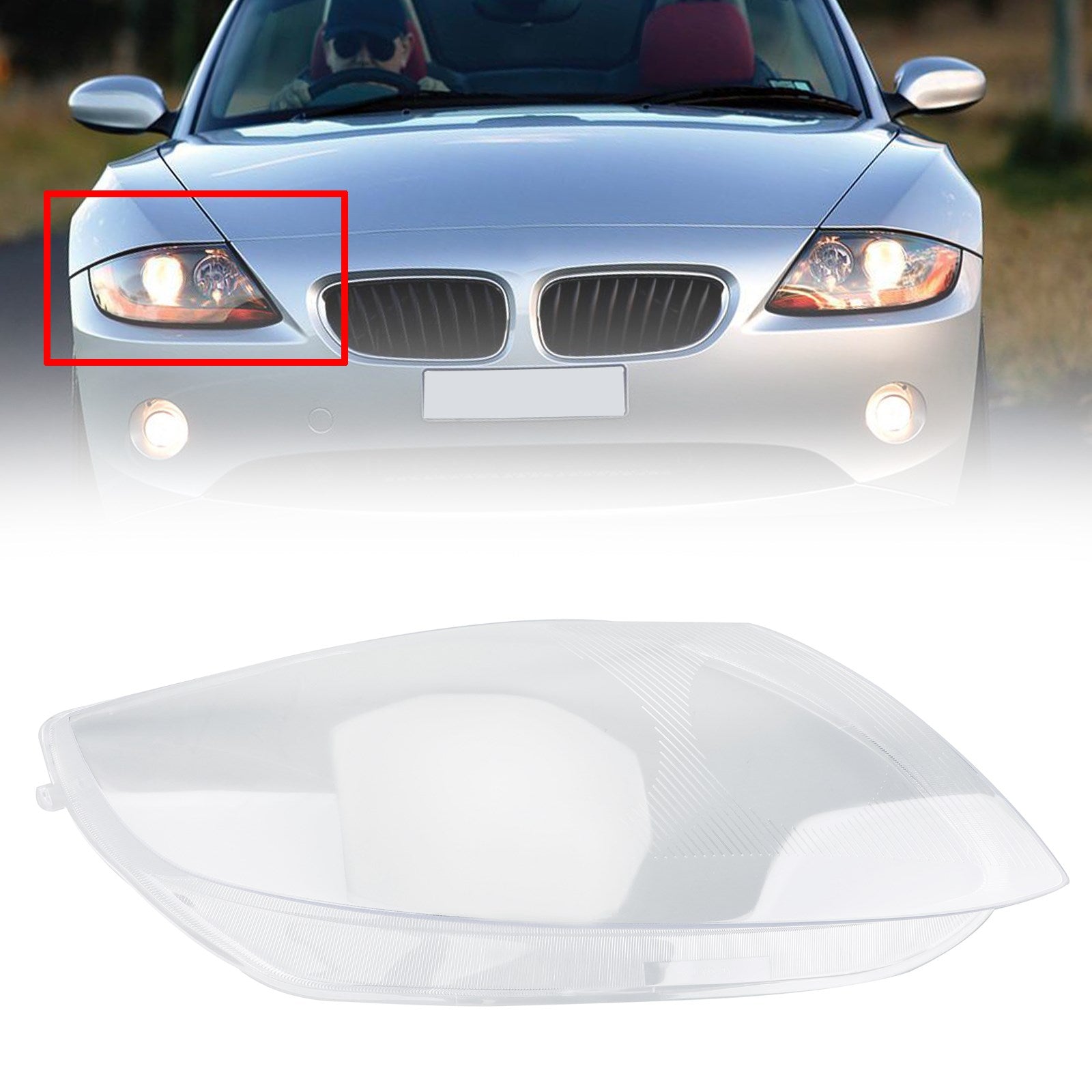 BMW Z4 E85 2003-2008 Headlight Cover Headlamp Lens Left Clear