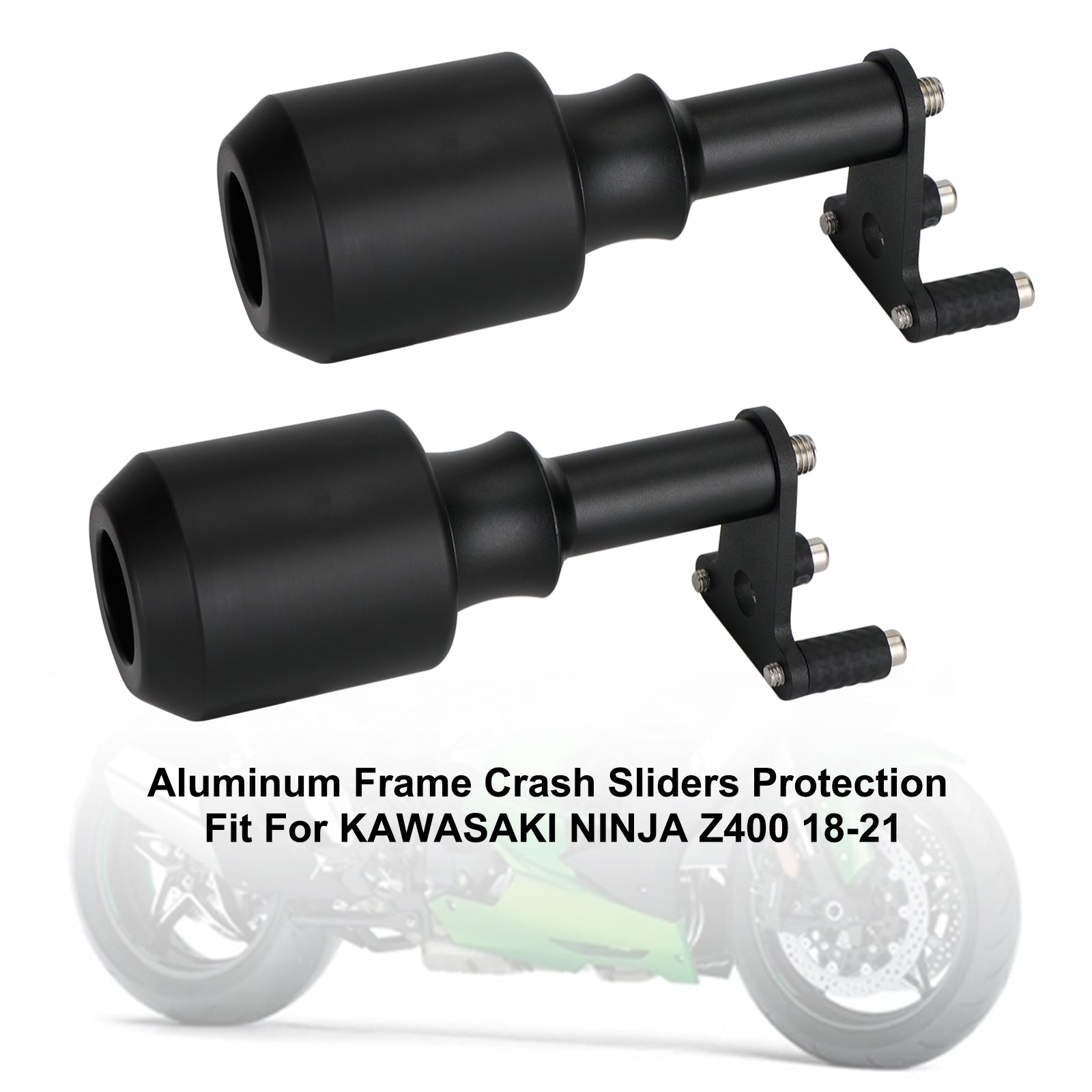 Kawasaki Ninja Z400 18-21 Crash Bobbins Protector Sliders Aluminum Black