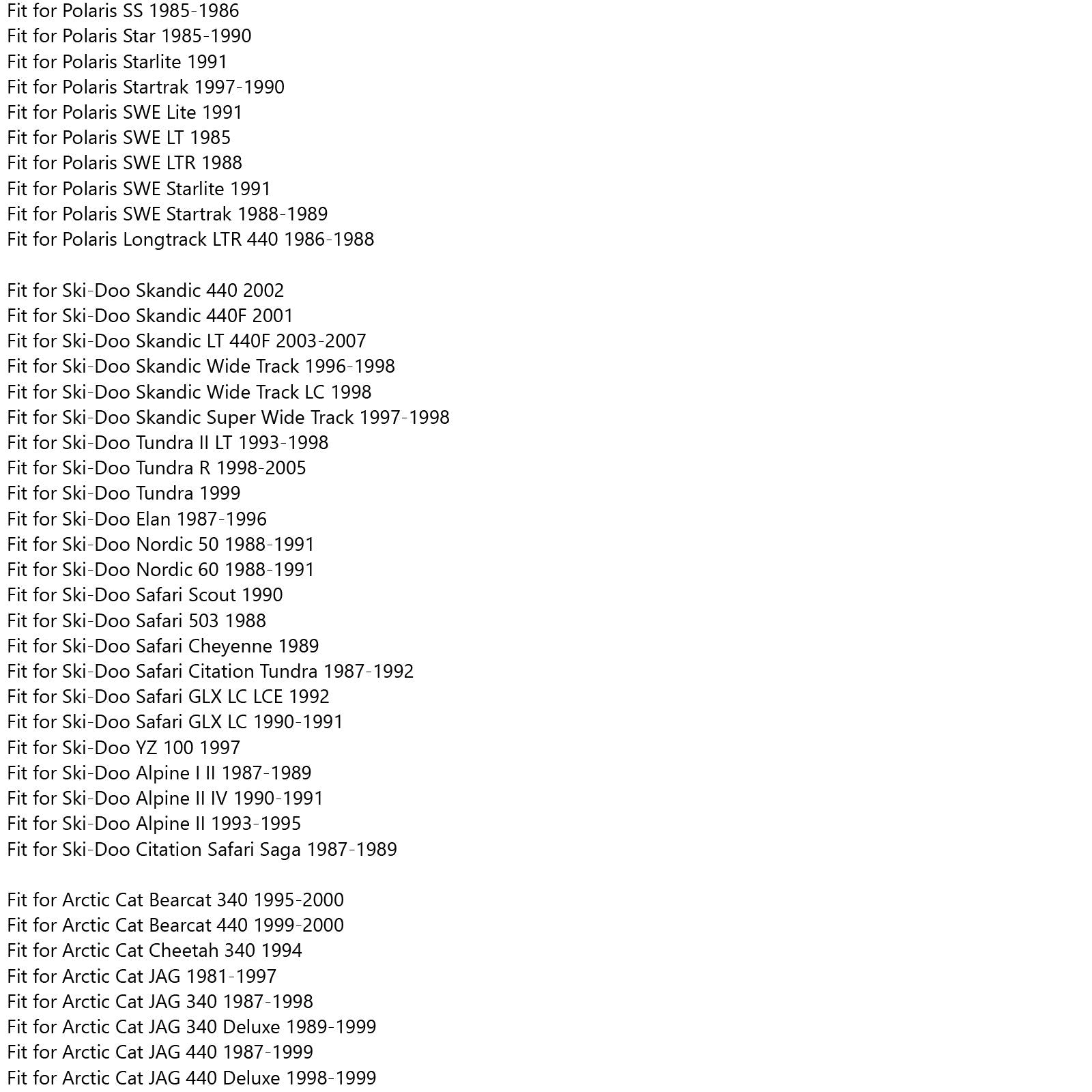 Polaris SWE NOR FIN Startrak Longtrak Sprint 3083436 3083238 일반용 연료 펌프