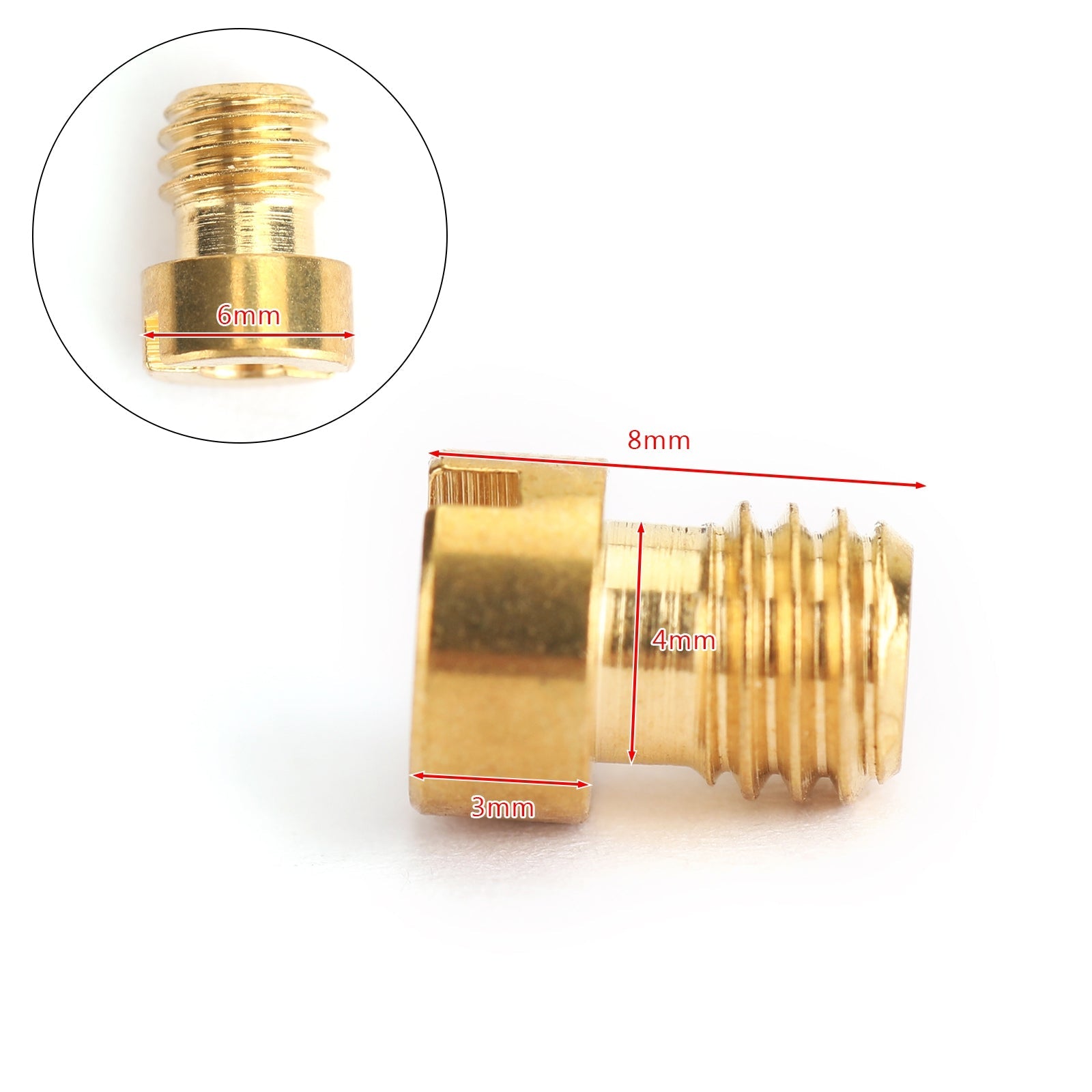 10 juegos de chorro principal de cabeza redonda 5mm 82-105 para carburador de motocicleta GY6 PZ19 genérico