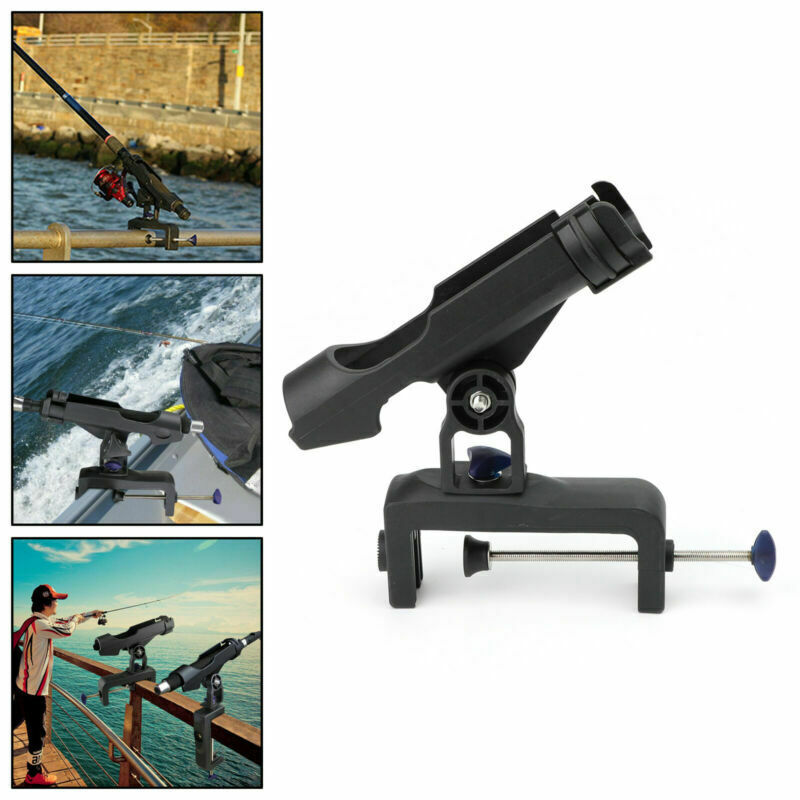 Rail Rod Pole Holder Fishing Fits 4.7inches Kayak Clamp-on UA Adjustable Boat