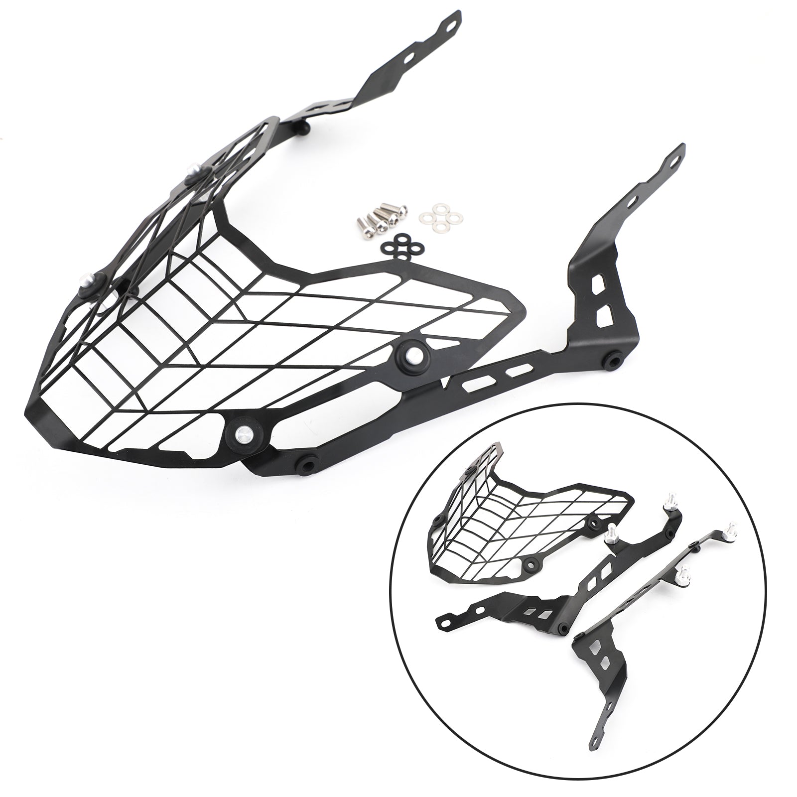 Aluminum Headlight Guard Cover Protector Black for Honda CB500X 2019-2020 Generic