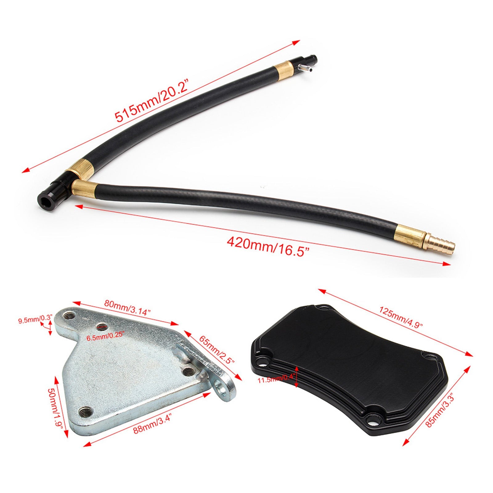 2011-2015 GMC Chevy 6.6L Duramax Diesel EGR Delete & Cooler Race Kit con tubo superior