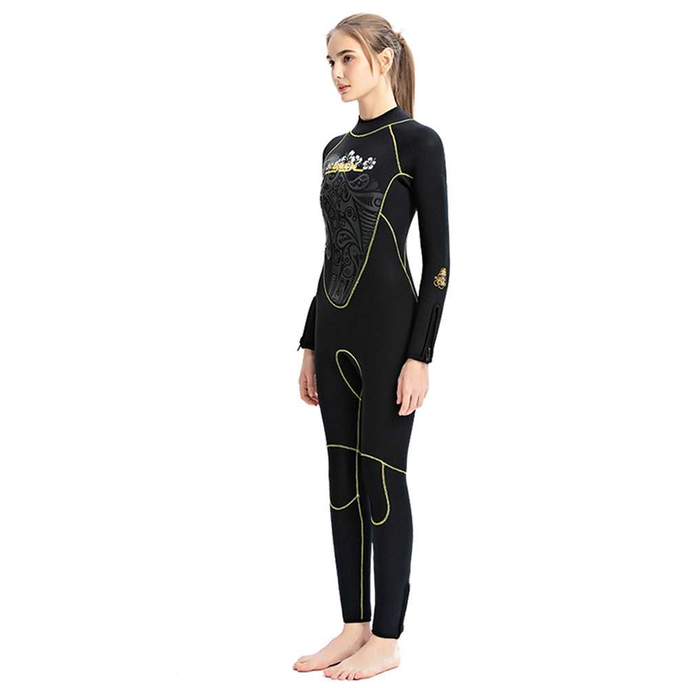 5mm Women Neoprene Wetsuit Surfing Diving Suit Full Body Snorkeling Triathlon