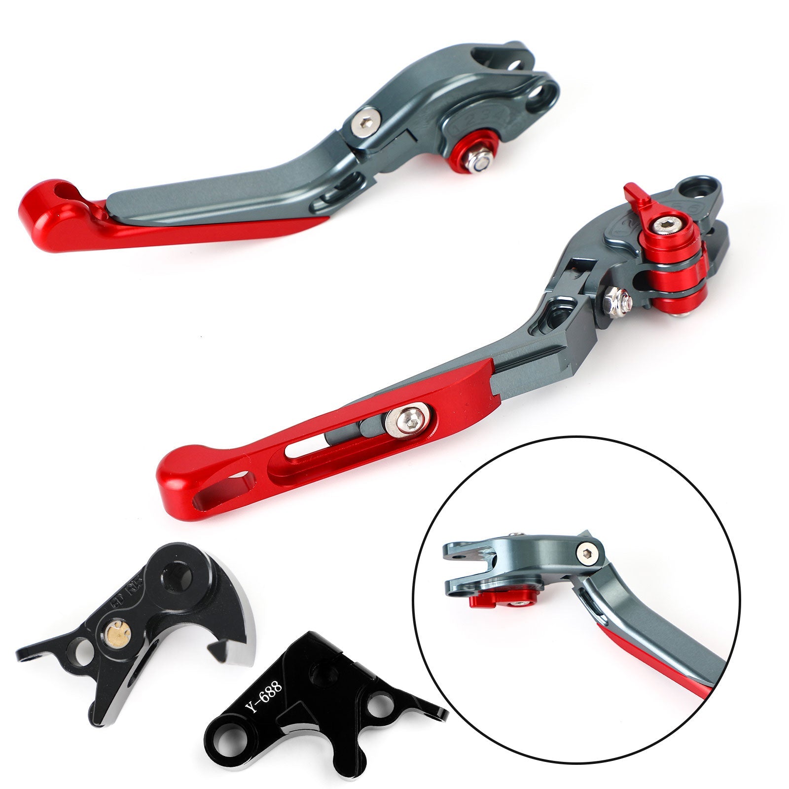 야마하 MT-09 트레이서 900/GT 21-22 YZF R6 17-20 제네릭용 조절식 클러치 브레이크 레버