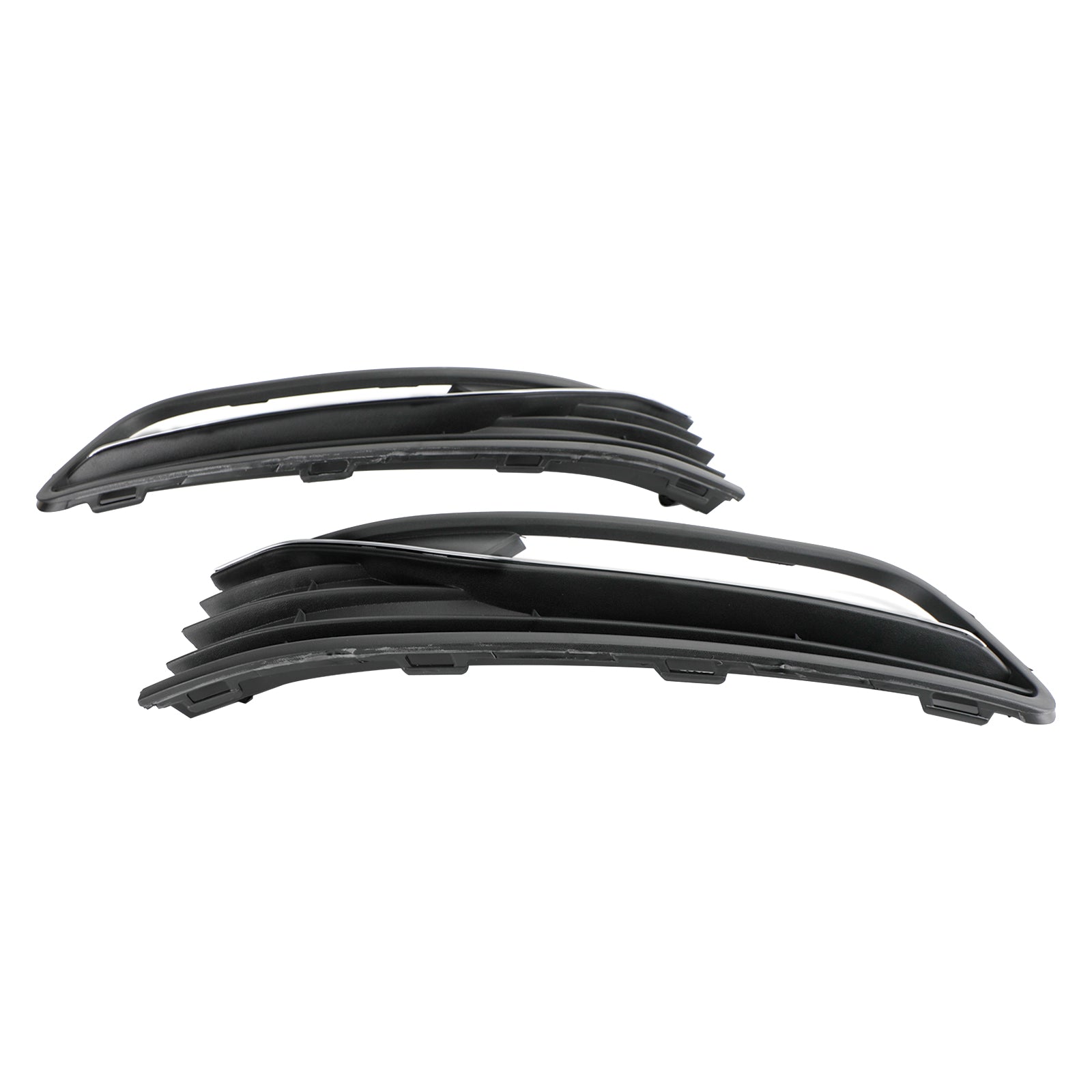 VW Polo 6R 2014-2017 Pair Front Bumper Fog Light Cover Grill Grille