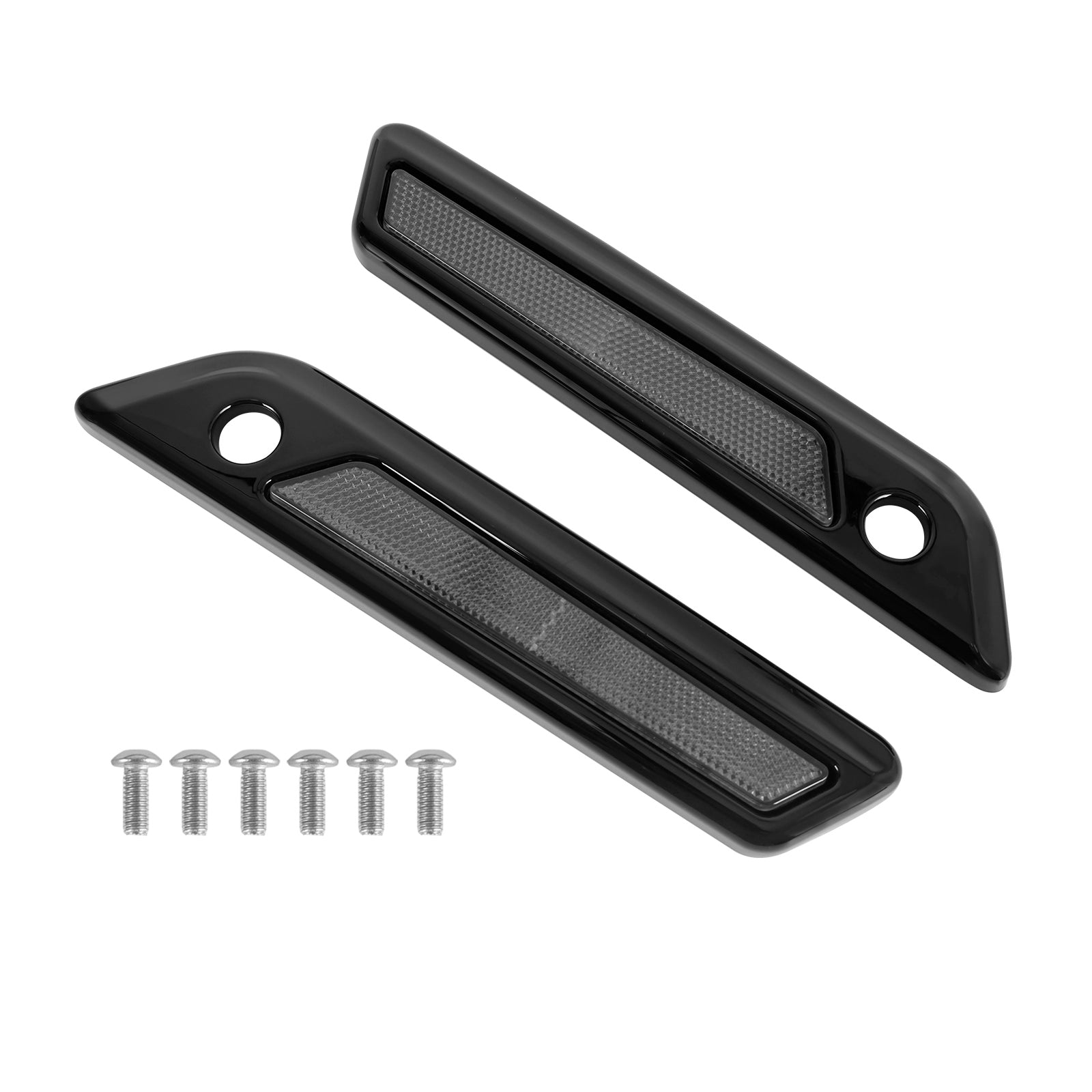 투어링 로드 글라이드 킹 14-23 카본 그레이용 사이드 러기지 새들백 래치 커버 뚜껑